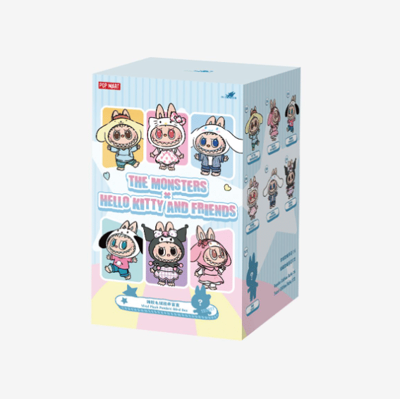 Taropudding Labubu × Hello Kitty and Friends Blind Box Series - Vinyl THE MONSTERS Plush Pendant by POP MART