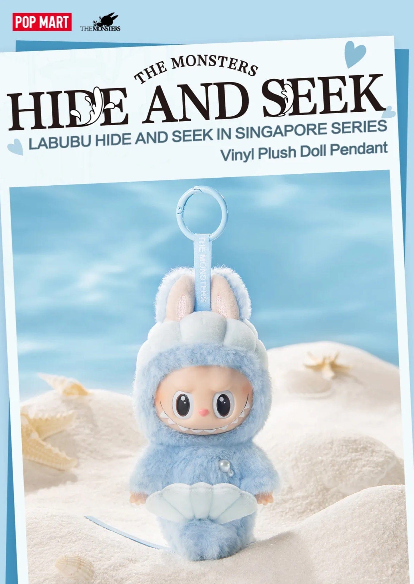 Chasethepop LABUBU THE MONSTERS HIDE AND SEEK IN SINGAPORE SERIES - Vinyl Plush Doll Pendant Limited Edition by POP MART