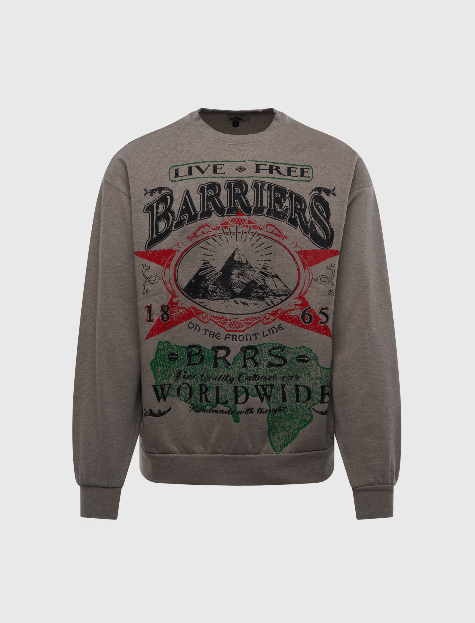 Barriers ON THE FRONT LINE CREWNECK