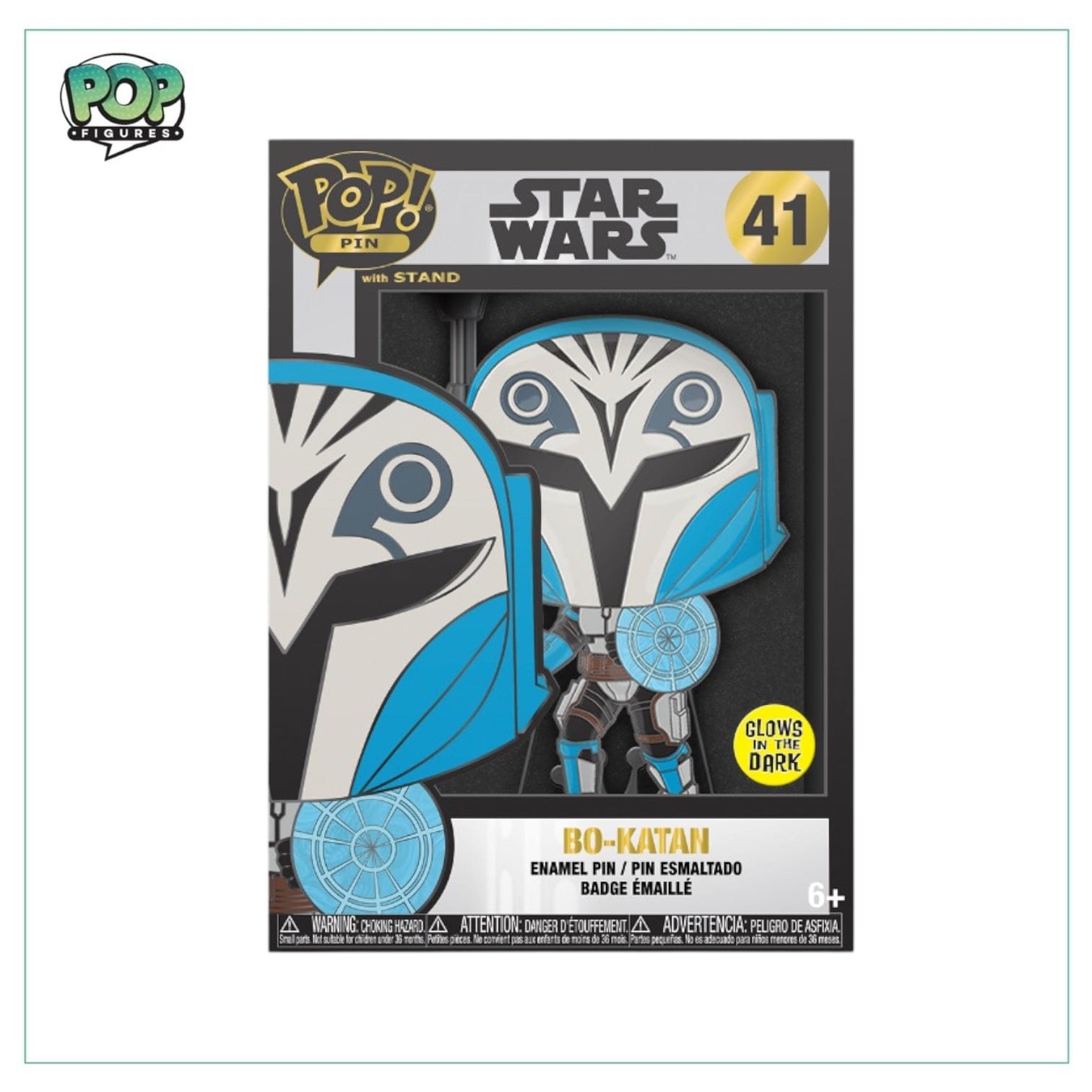 Star Wars Bo - Katan #41 Enamel Pop! Pin - Star Wars - Glows in the Dark