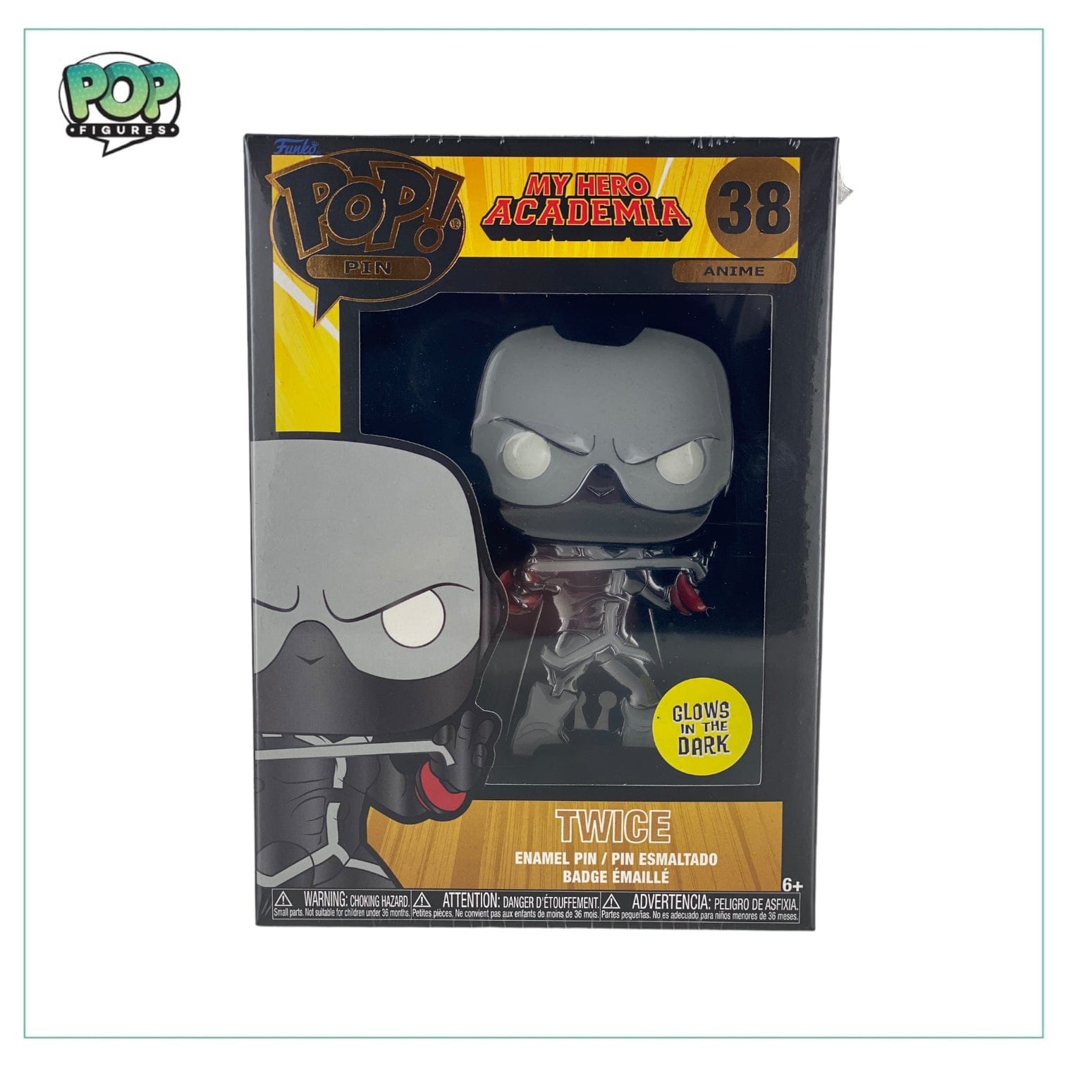ACADEMIA Twice #38 Enamel Pop! Pin - My Hero Academia - Glows in the dark
