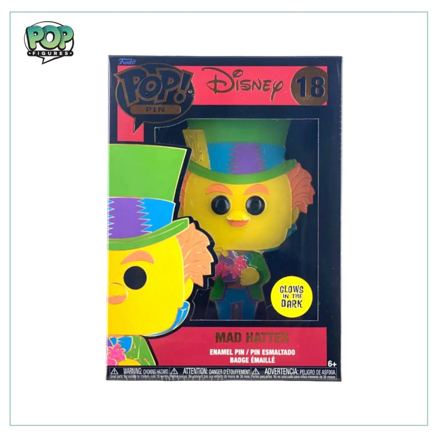 ALICE Mad Hatter #18 Enamel Pop! Pin - Alice in Wonderland - Glow in the Dark
