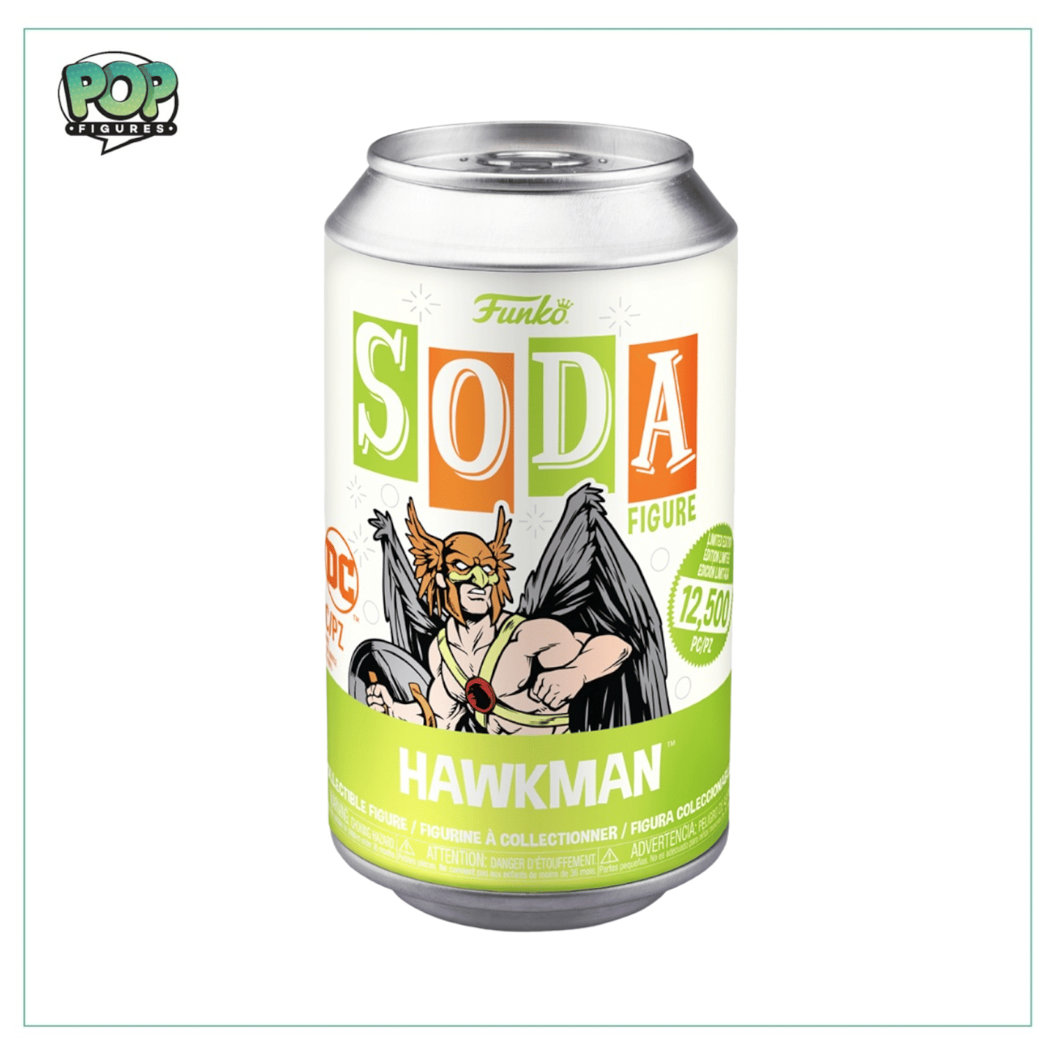 Limited Hawkman Figure In Soda Can! DC - 12500pcs Limited Edition - Chance Of Chase