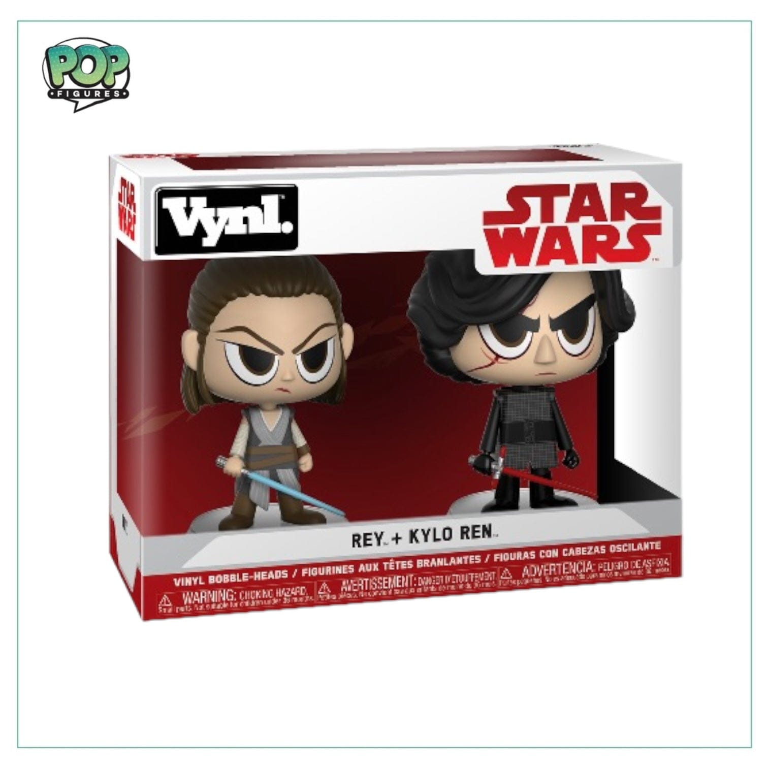 Star Wars Rey and Kylo Ren 2 Pack Funko Vnyl. - Star Wars