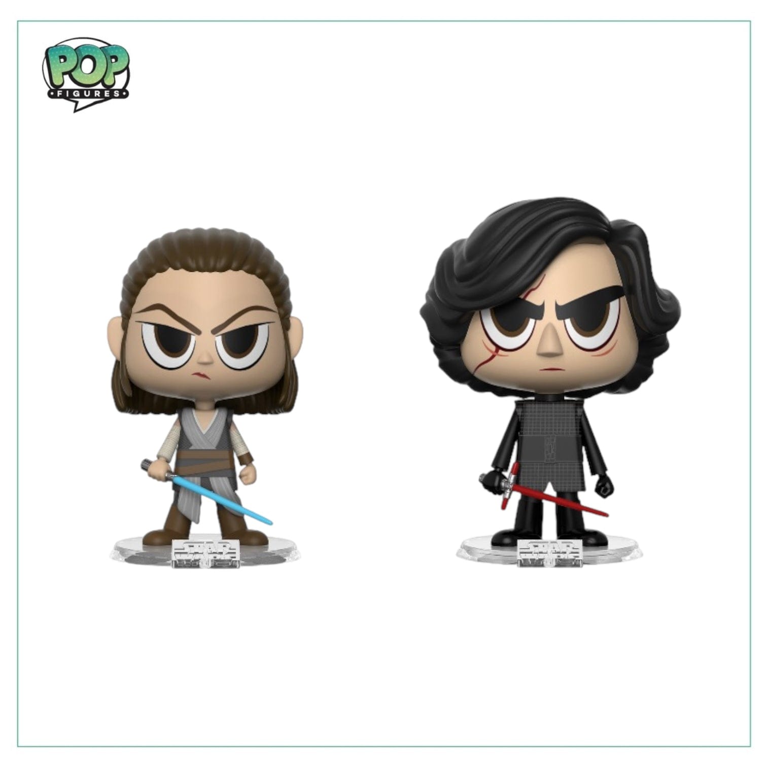 Star Wars Rey and Kylo Ren 2 Pack Funko Vnyl. - Star Wars