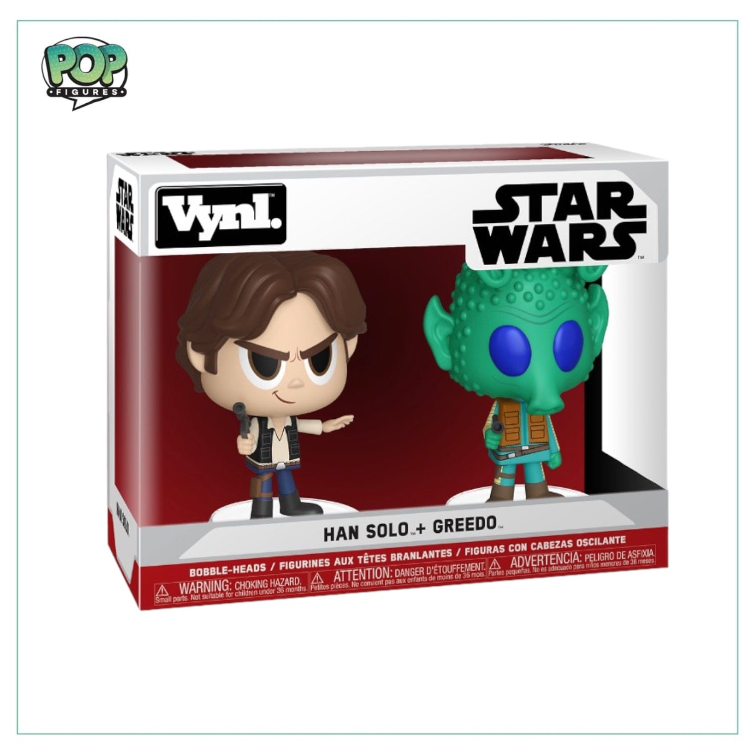 Star Wars Han Solo and Greedo 2 Pack Funko Vnyl. - Star Wars