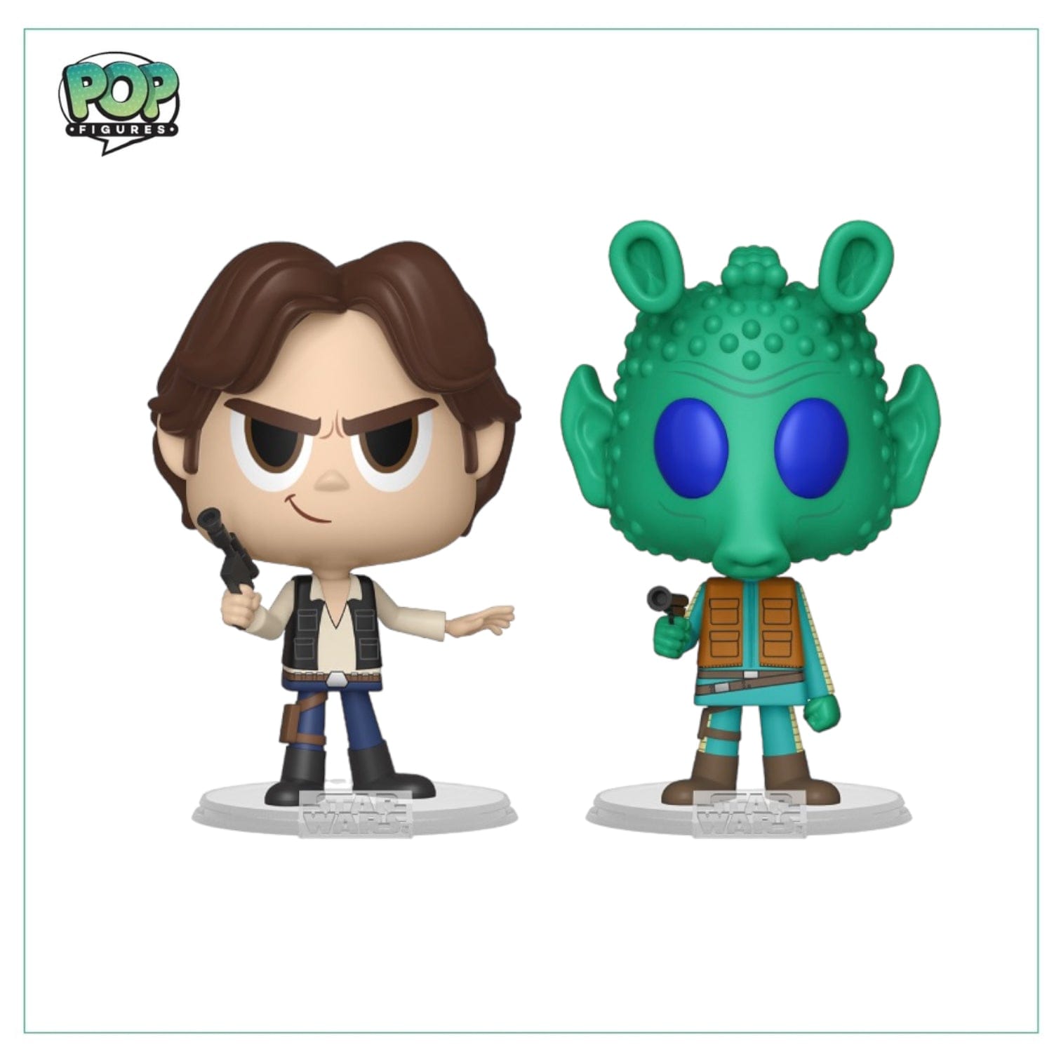 Star Wars Han Solo and Greedo 2 Pack Funko Vnyl. - Star Wars