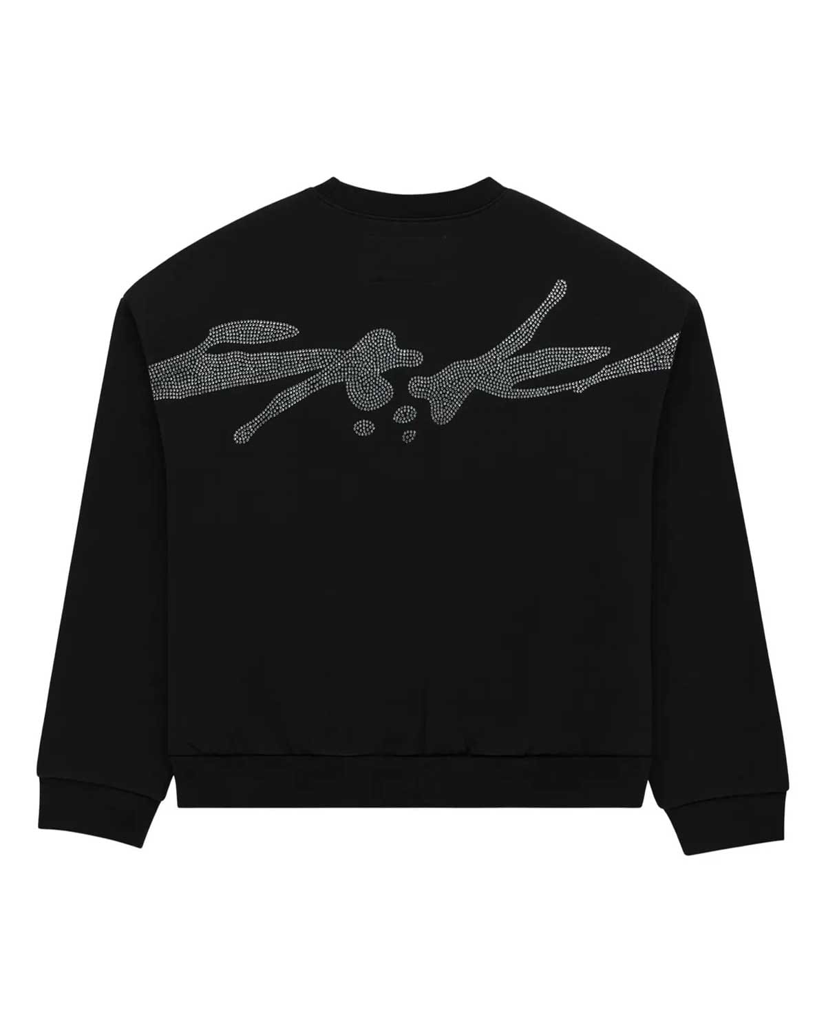 Sp5der Worldwide Sp5der Rhinestone TM Crewneck Black