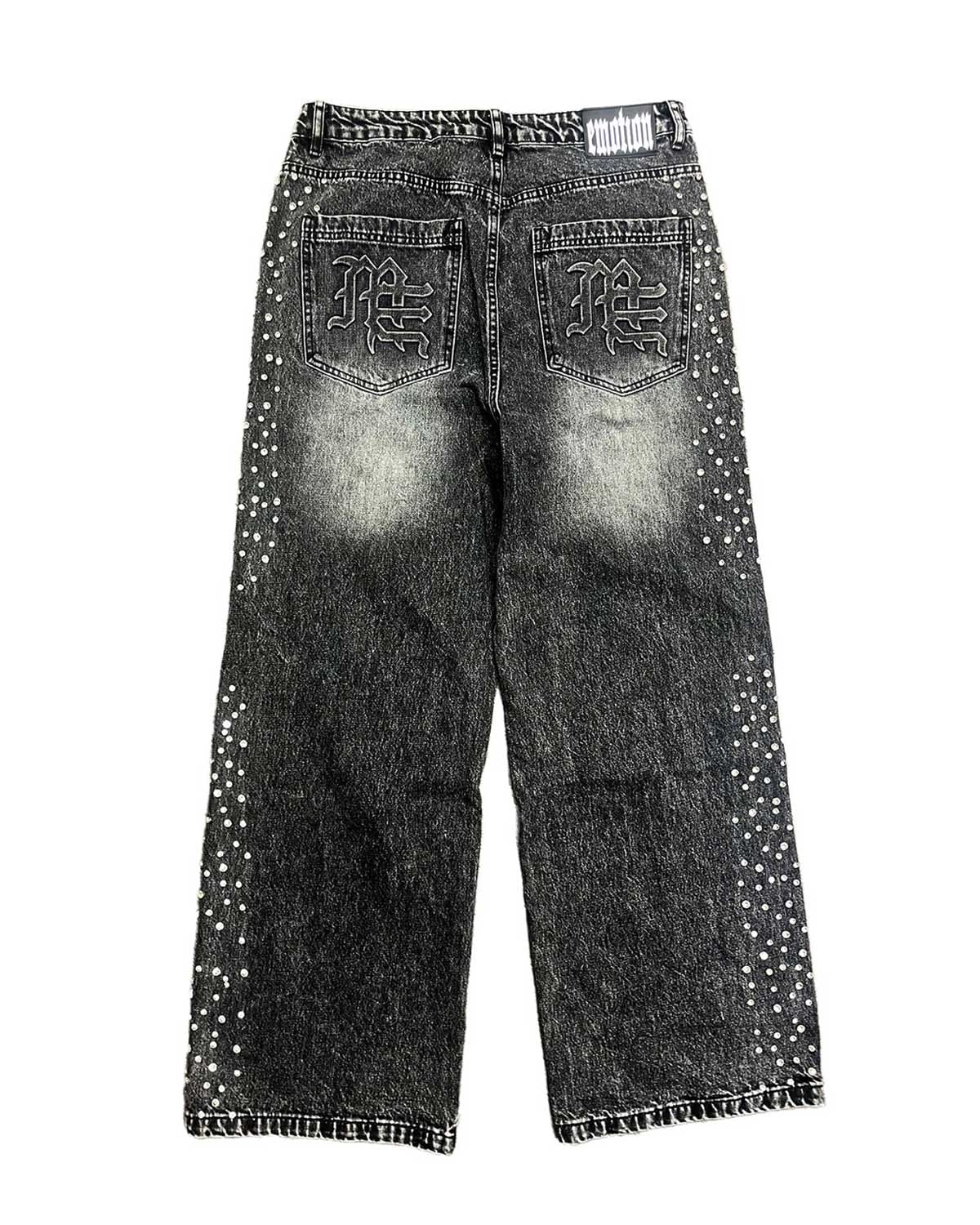 Mixed Emotions Stone Baggy Jeans Grey