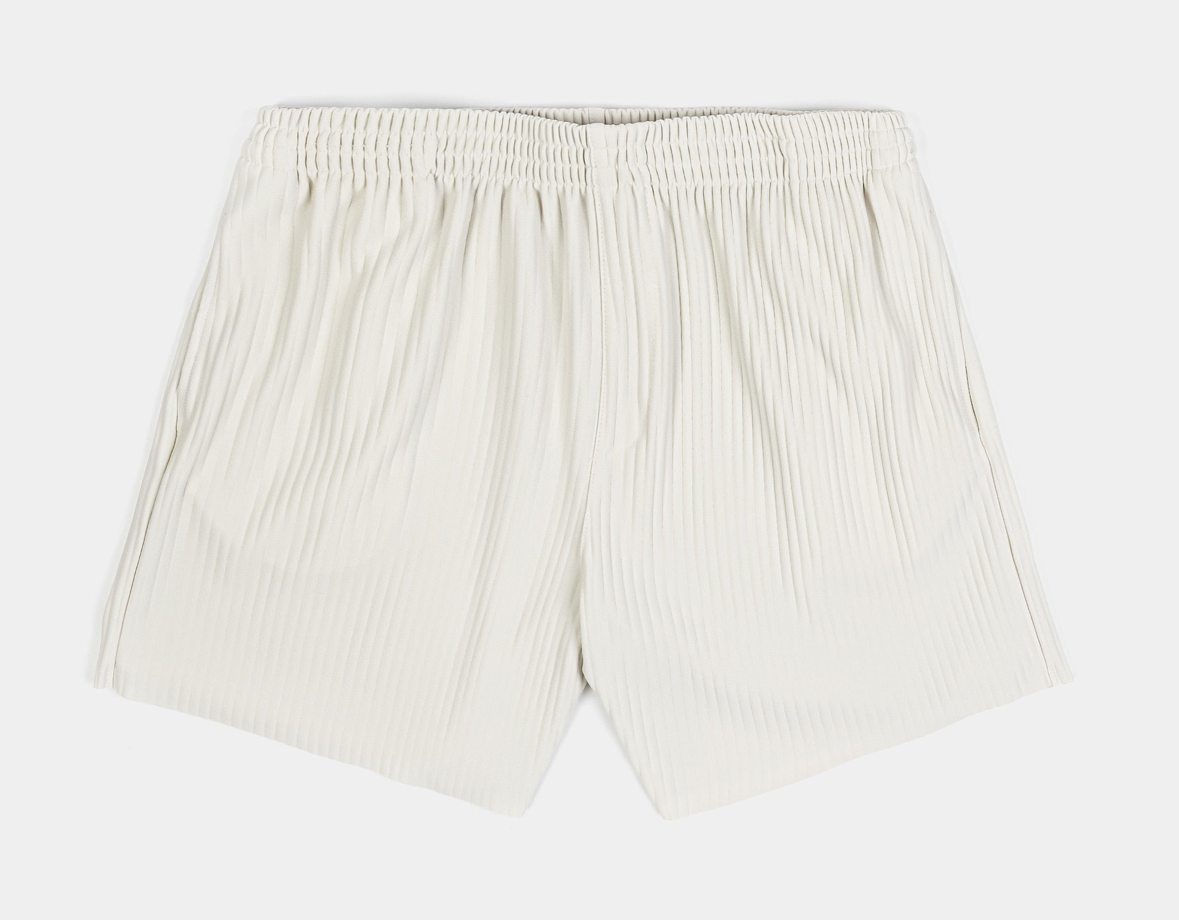 SACRE Pleated Fleece Womens Shorts (Cream)