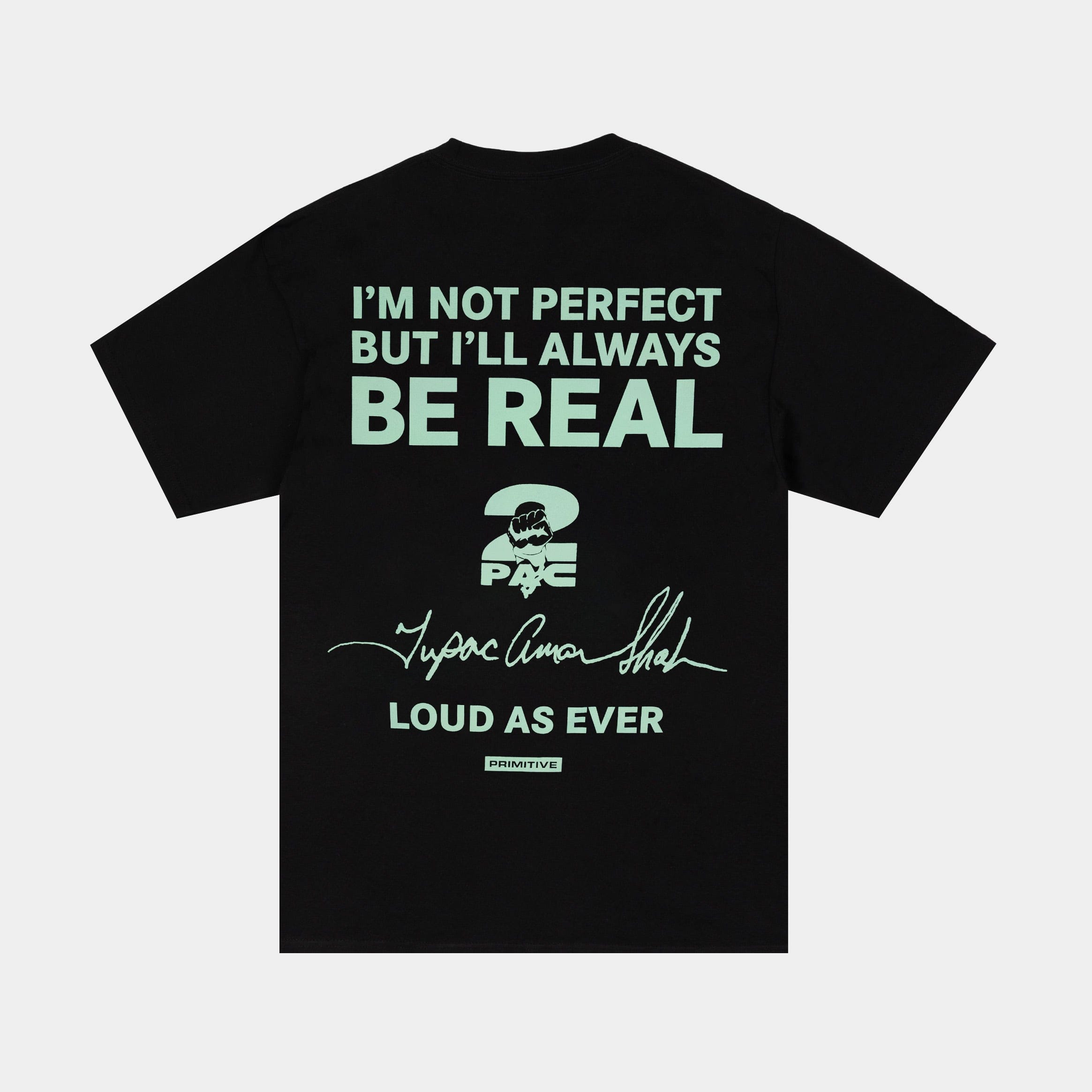 Primitive Tupac Truth Mens Short Sleeve Shirt (Black/Mint)