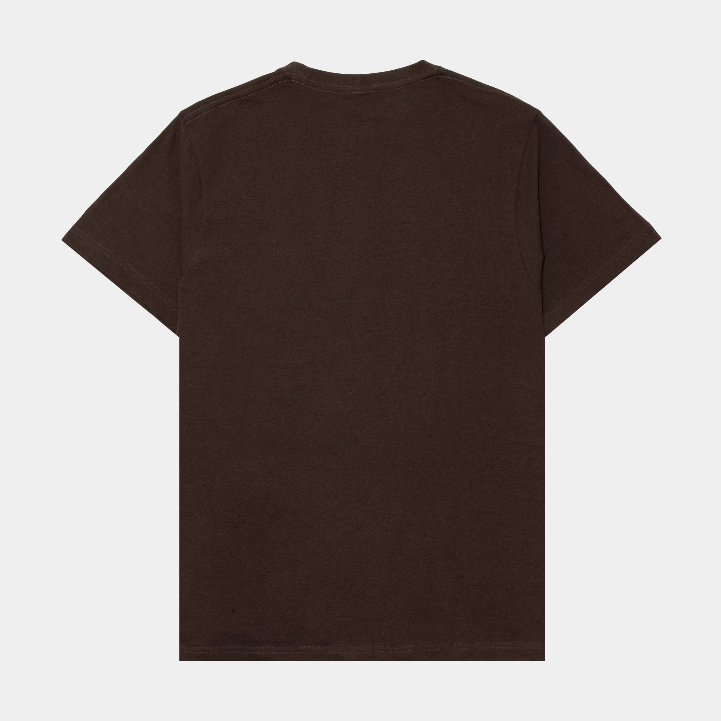 Maison Article Solid Novelty Mens Short Sleeve Shirt (Cedar Brown)
