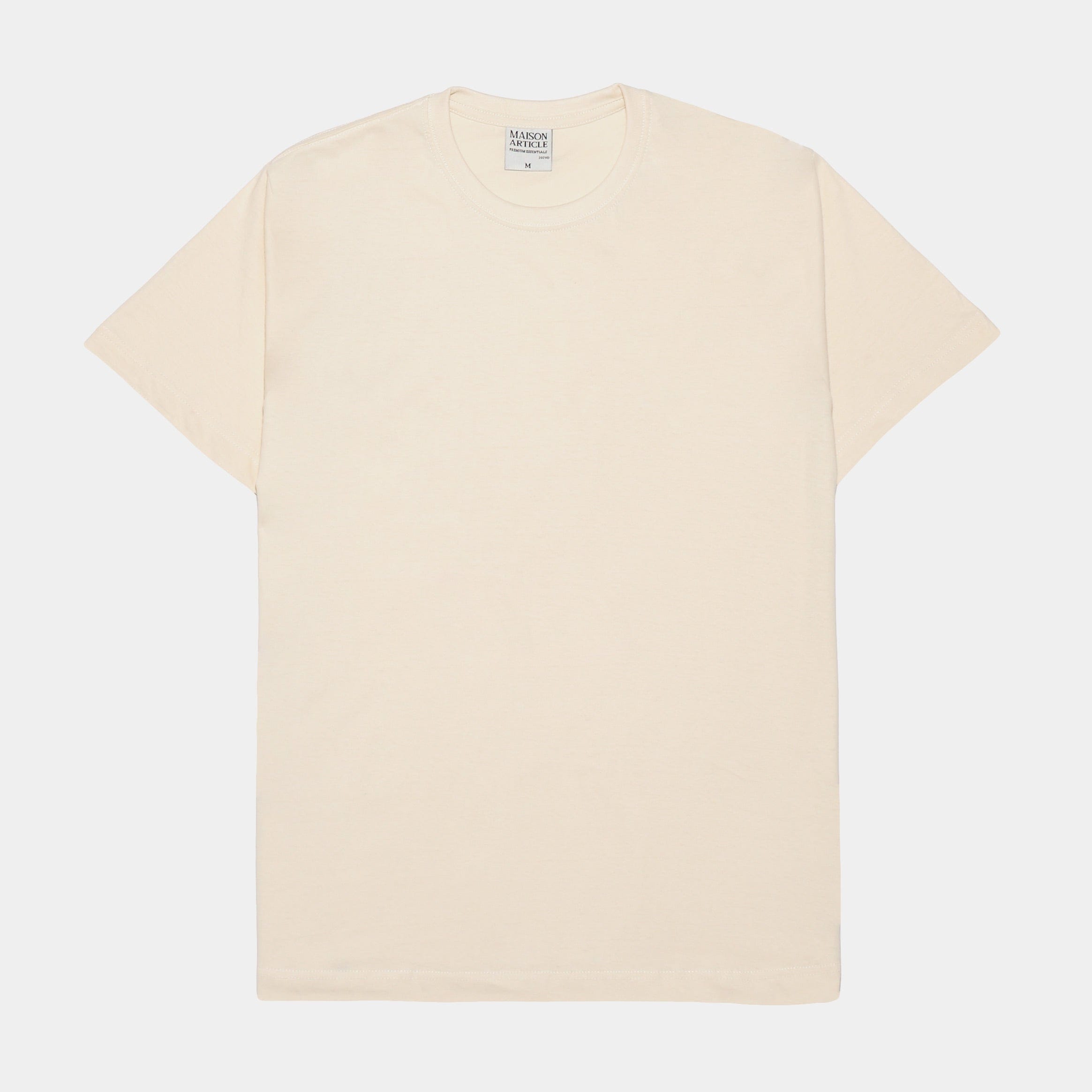 Maison Article Solid Novelty Mens Short Sleeve Shirt (Tan)