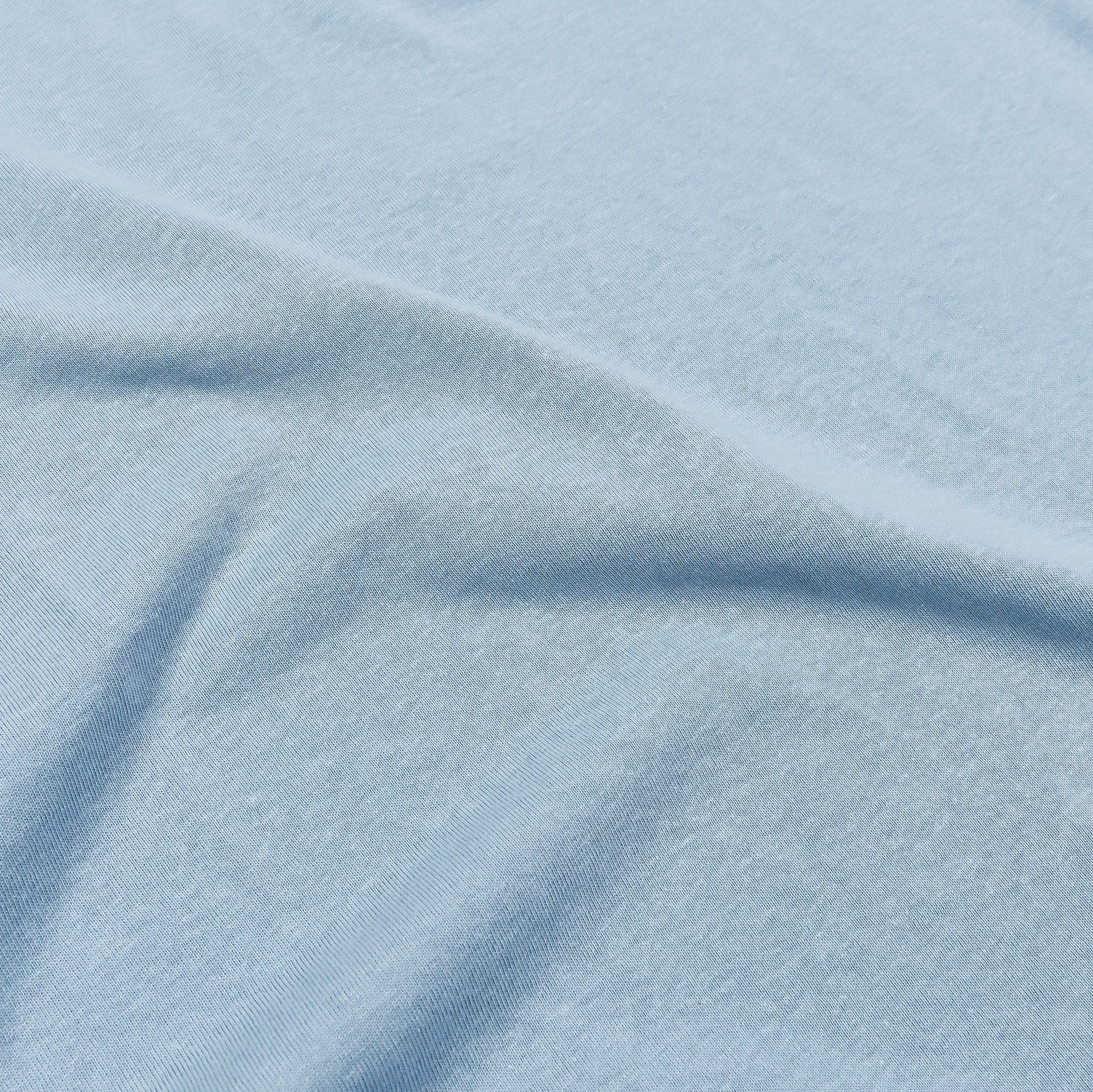 Maison Article Solid Novelty Mens Short Sleeve Shirt (Sky Blue)