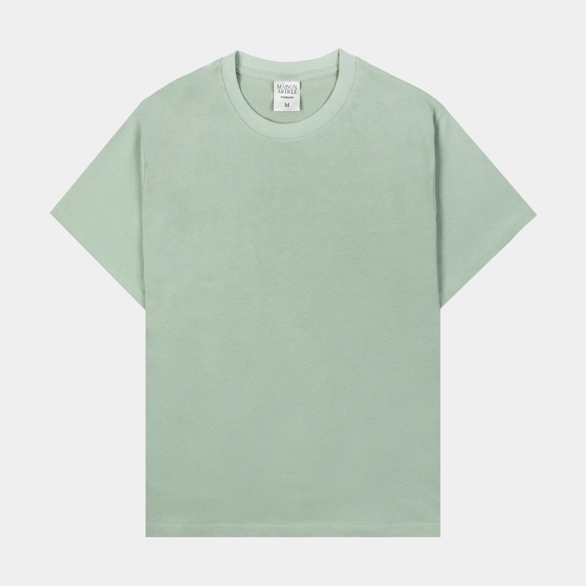 Maison Article Solid Novelty Mens Short Sleeve Shirt (Foam Green)