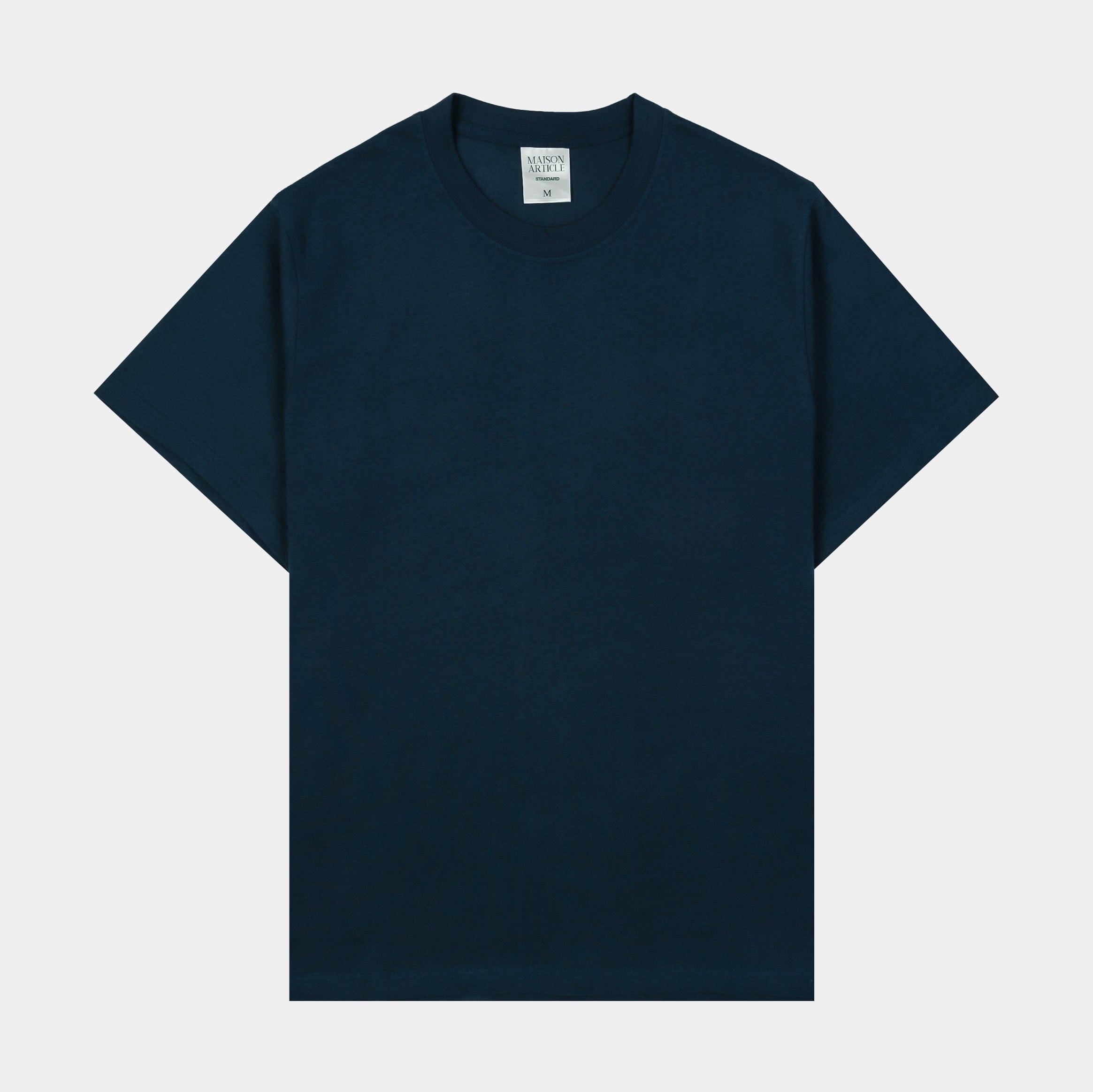 Maison Article Solid Novelty Mens Short Sleeve Shirt (Marine Blue)