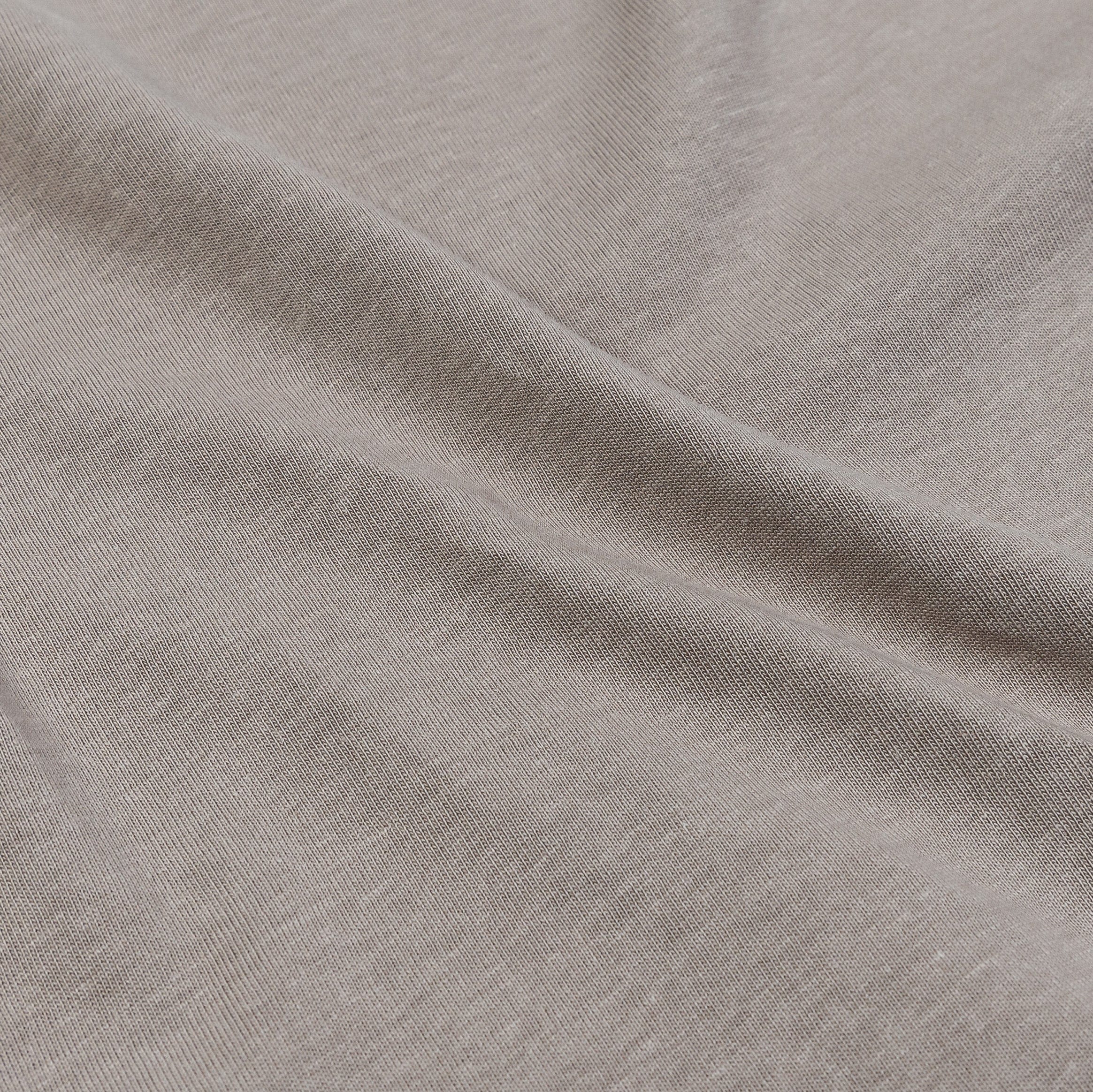 SACRE Solid T-Shirt Womens Short Sleeve Shirt (Taupe)