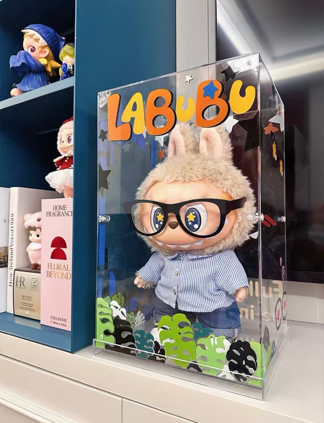 Transparent Flip With Me Storage Display Rack Transparent Dustproof Acrylic Designer Toy Display Case