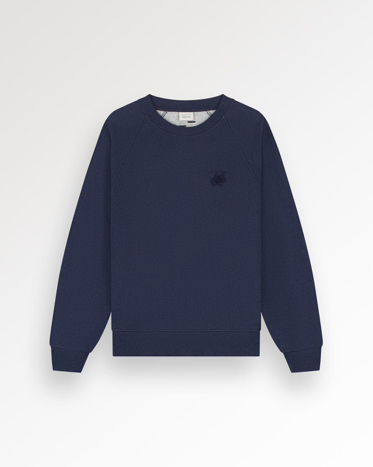 Conventional Sweatshirt Embroidered Knot Melange Navy
