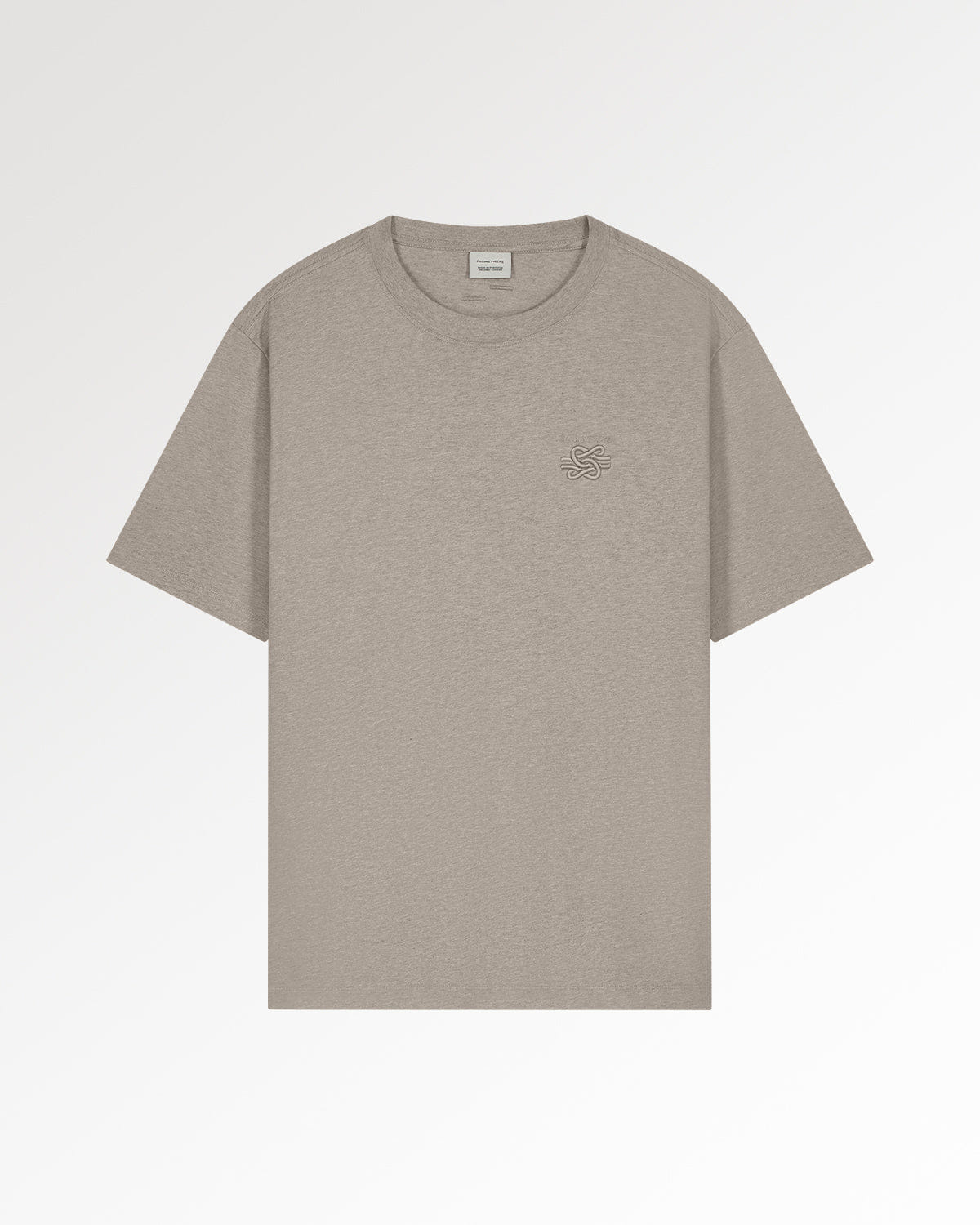 Conventional T - Shirt Embroidered Knot Melange Pure
