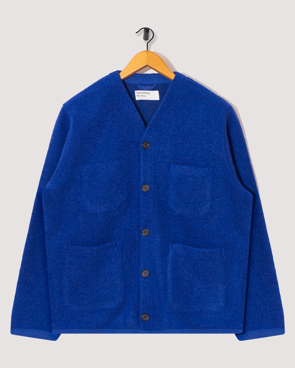 Universal Works Wool Fleece Cardigan - Blue