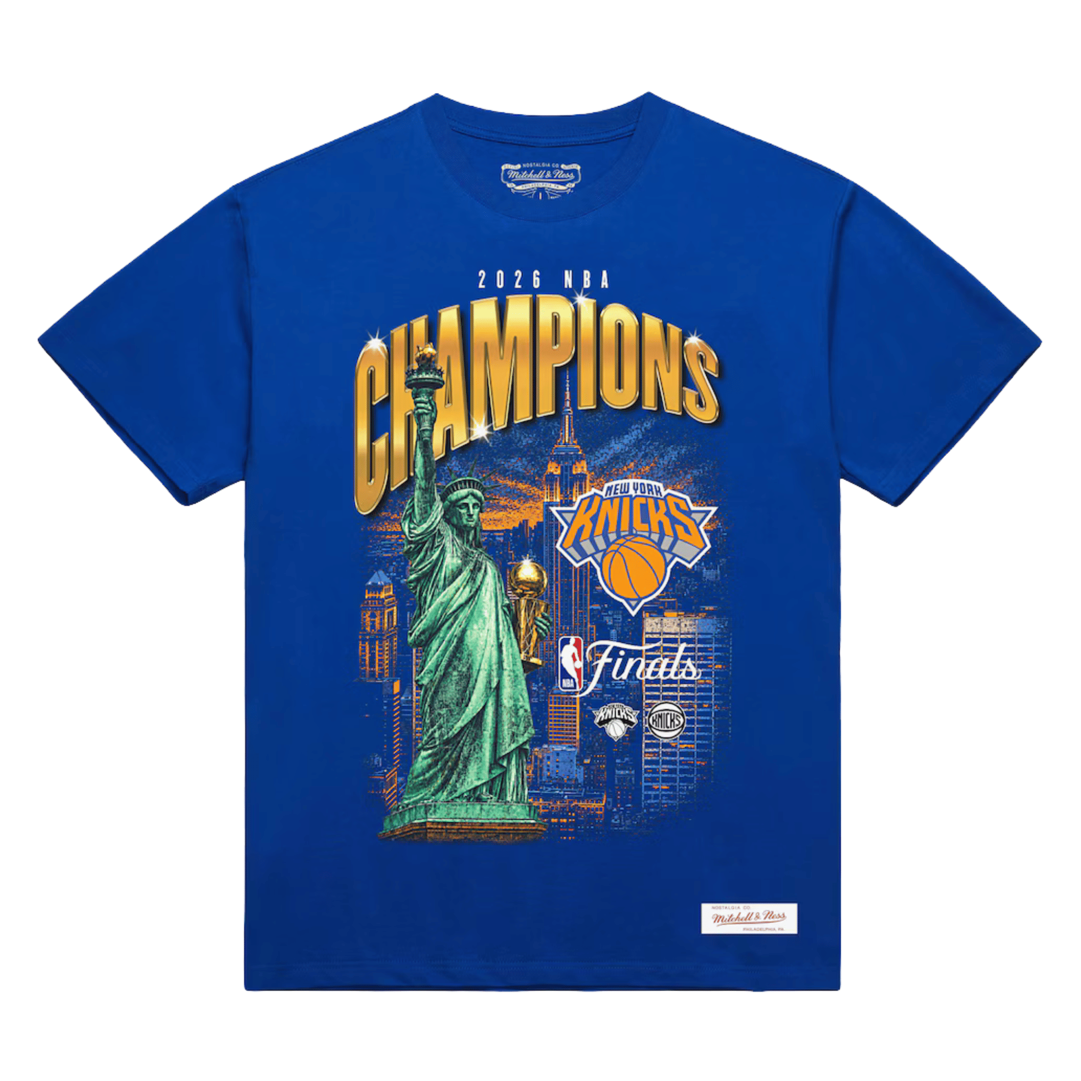 Mitchell and Ness New York Knicks 2026 NBA Finals Champions City T - Shirt Royal Blue
