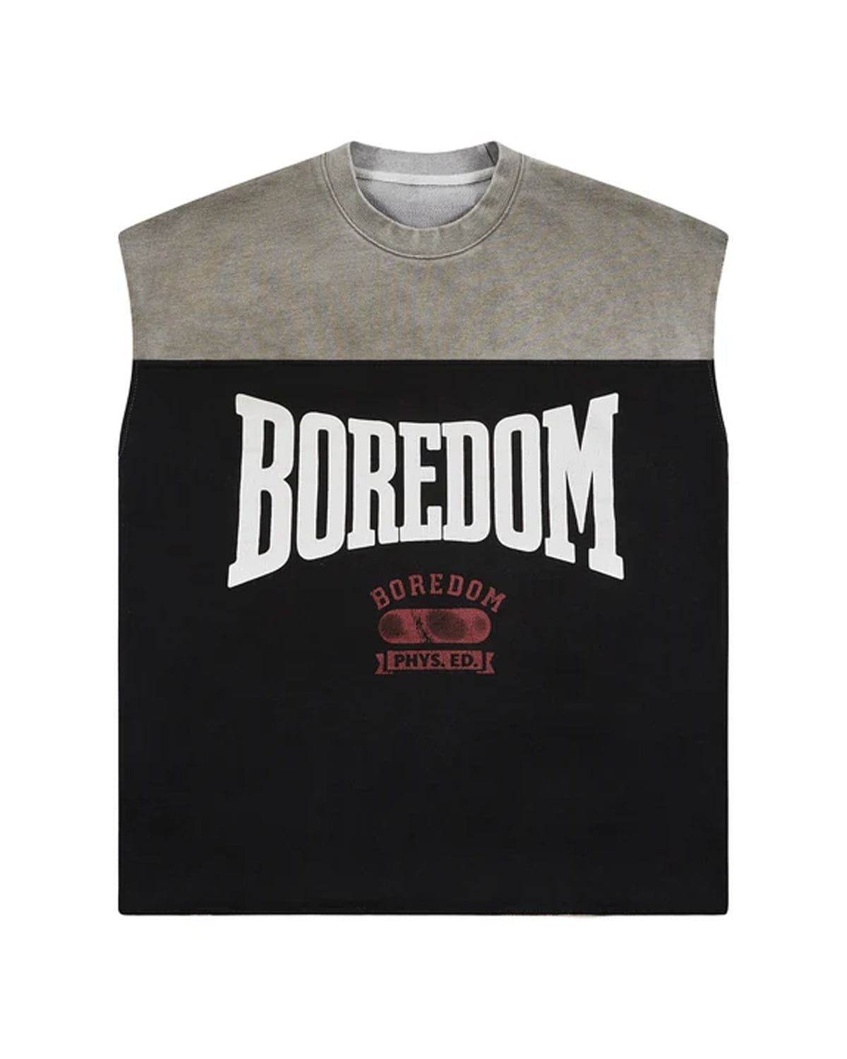 Boredom Kills Boxer Cut Off T-Shirt Grey/Black
