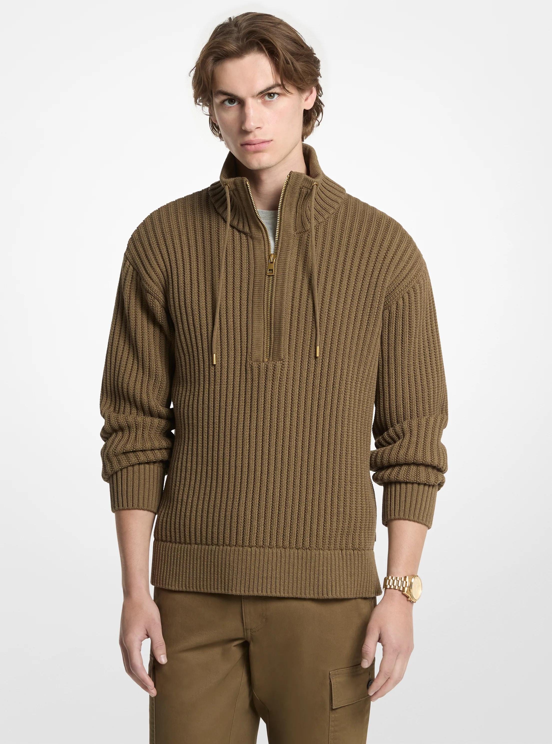 BLEND Textured Cotton Blend Funnel - Neck Sweater
