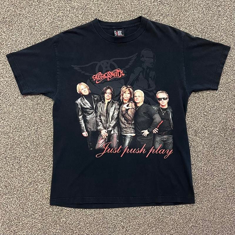 Vintage Aerosmith Just Push Play World Tour 2001 T-Shirt