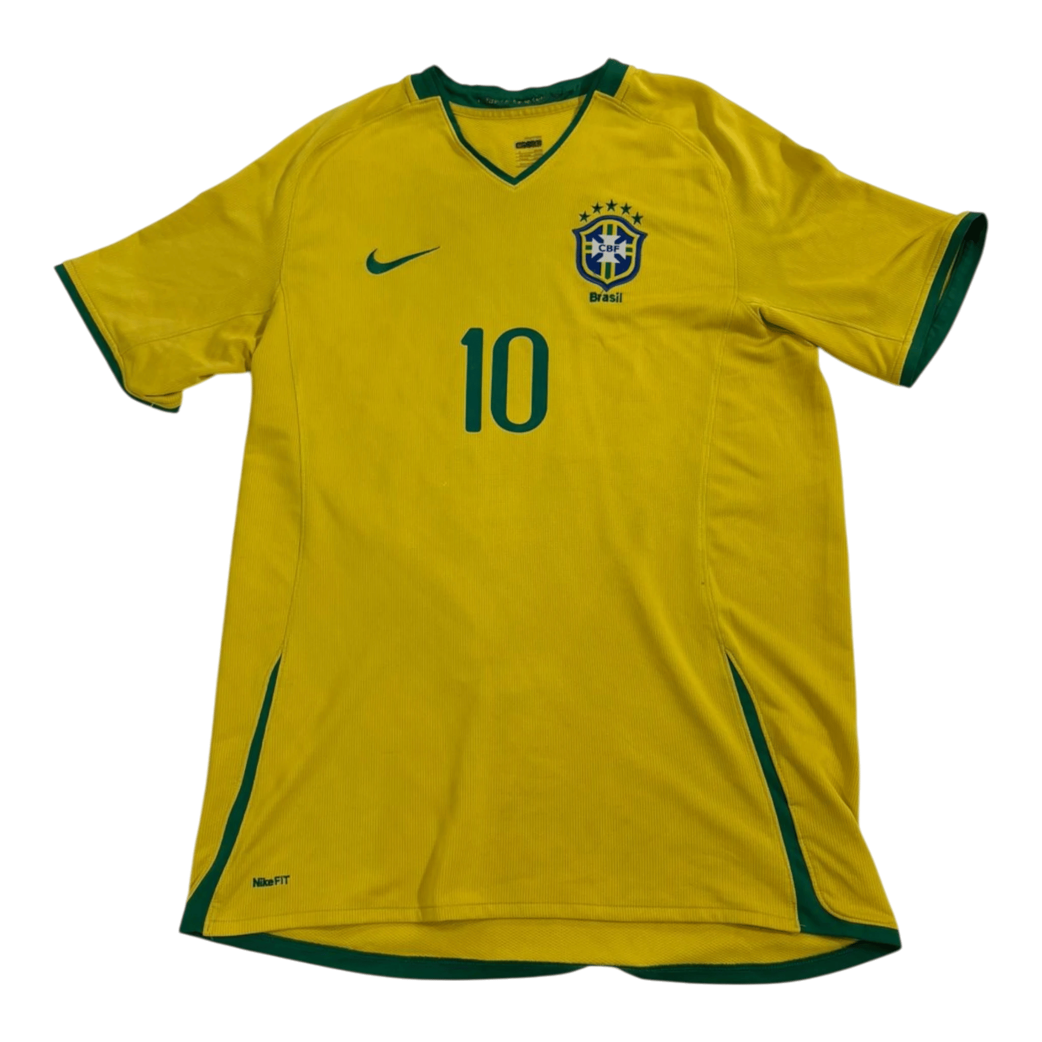 Vintage Nike Brazil Yellow Ronaldinho #10 Jersey