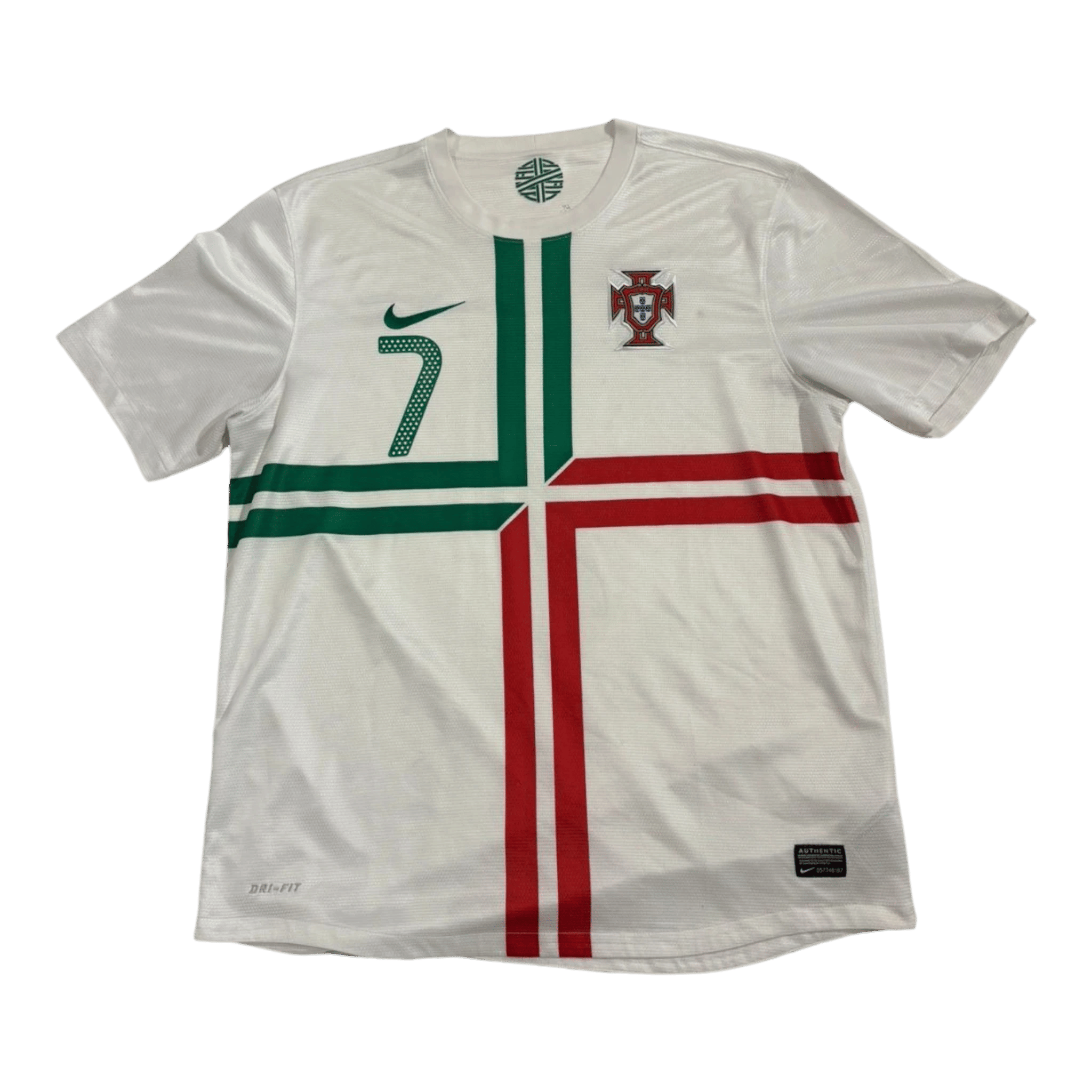 Vintage Nike Portugal White/Green Ronaldo Jersey