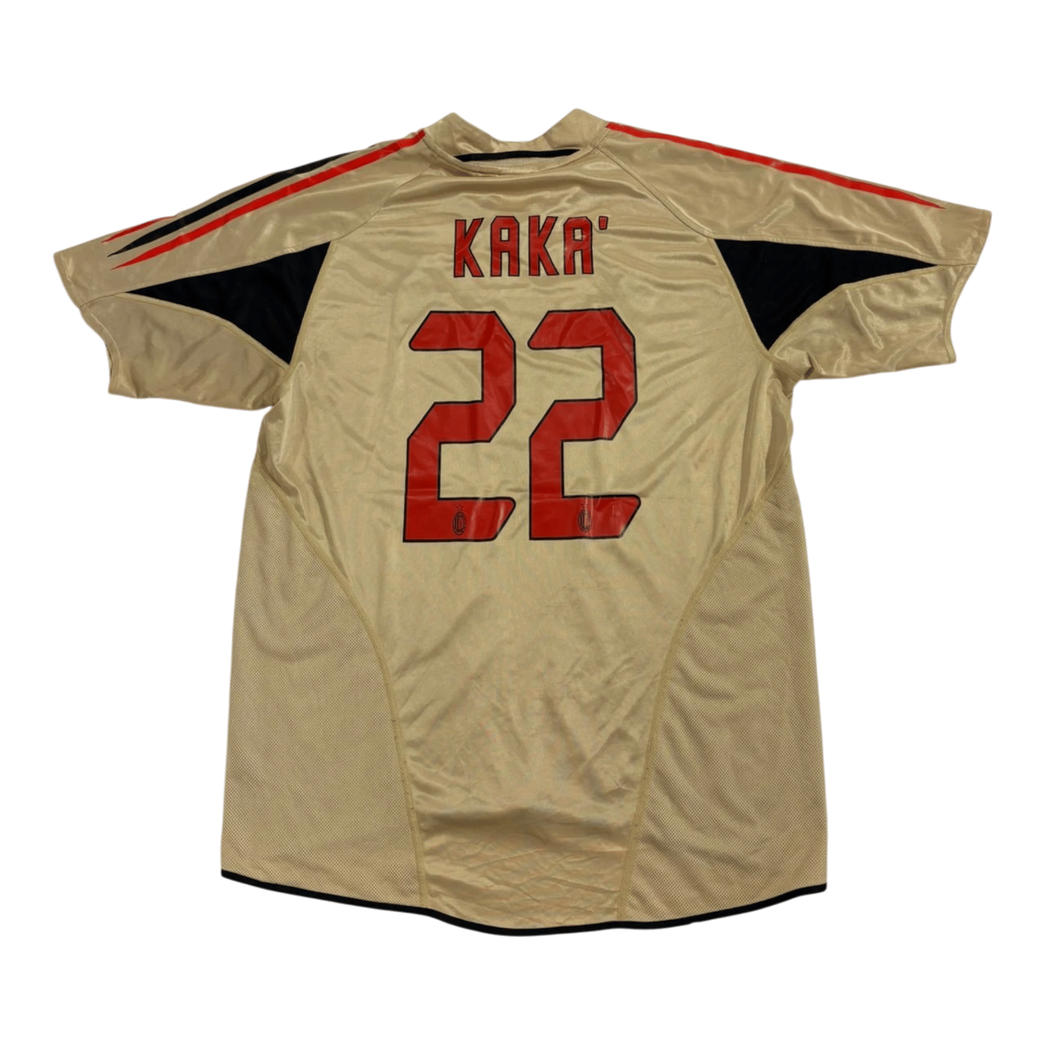Vintage Adidas Ac Milan Kaka Gold Jersey