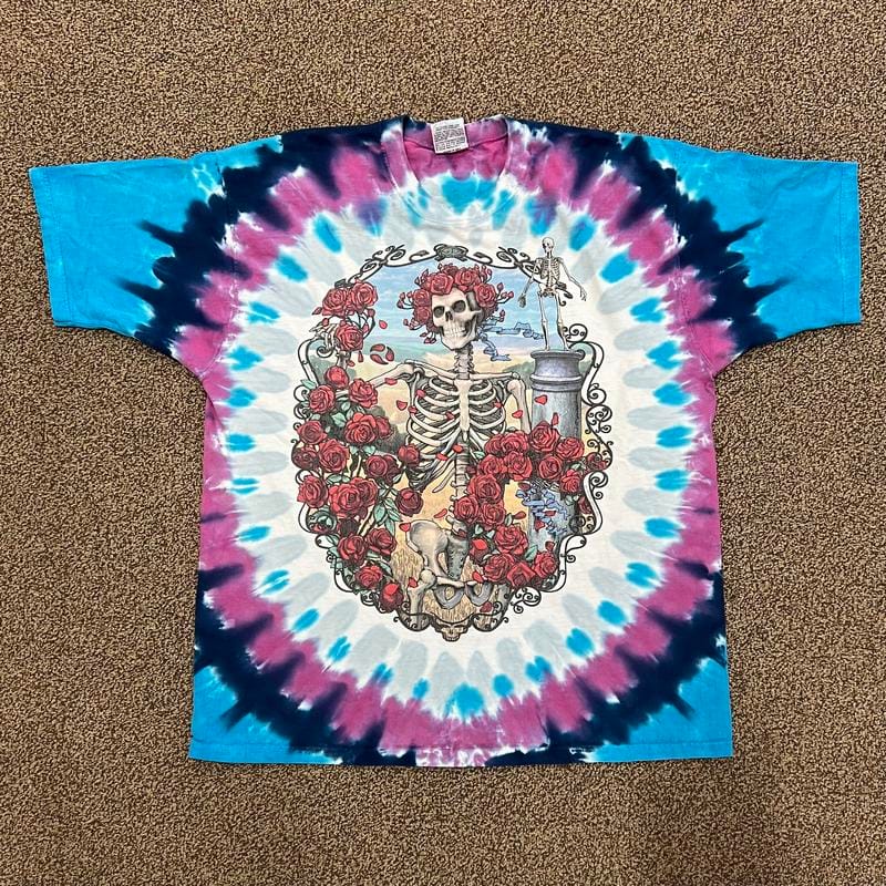 Vintage 1995 Liquid Blue Grateful Dead 30 Years Tie Dye T-Shirt