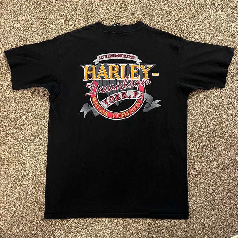Vintage 1995 Harley Davidson The Eagle Soars Alone T-Shirt