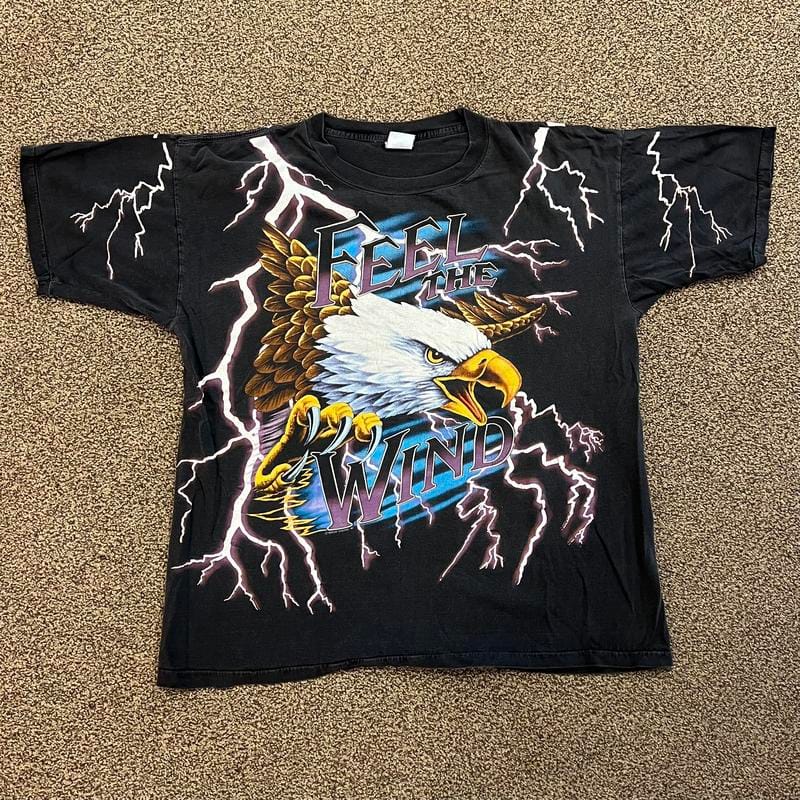 Vintage Norton Champagne Feel the Wind Lightning T-Shirt