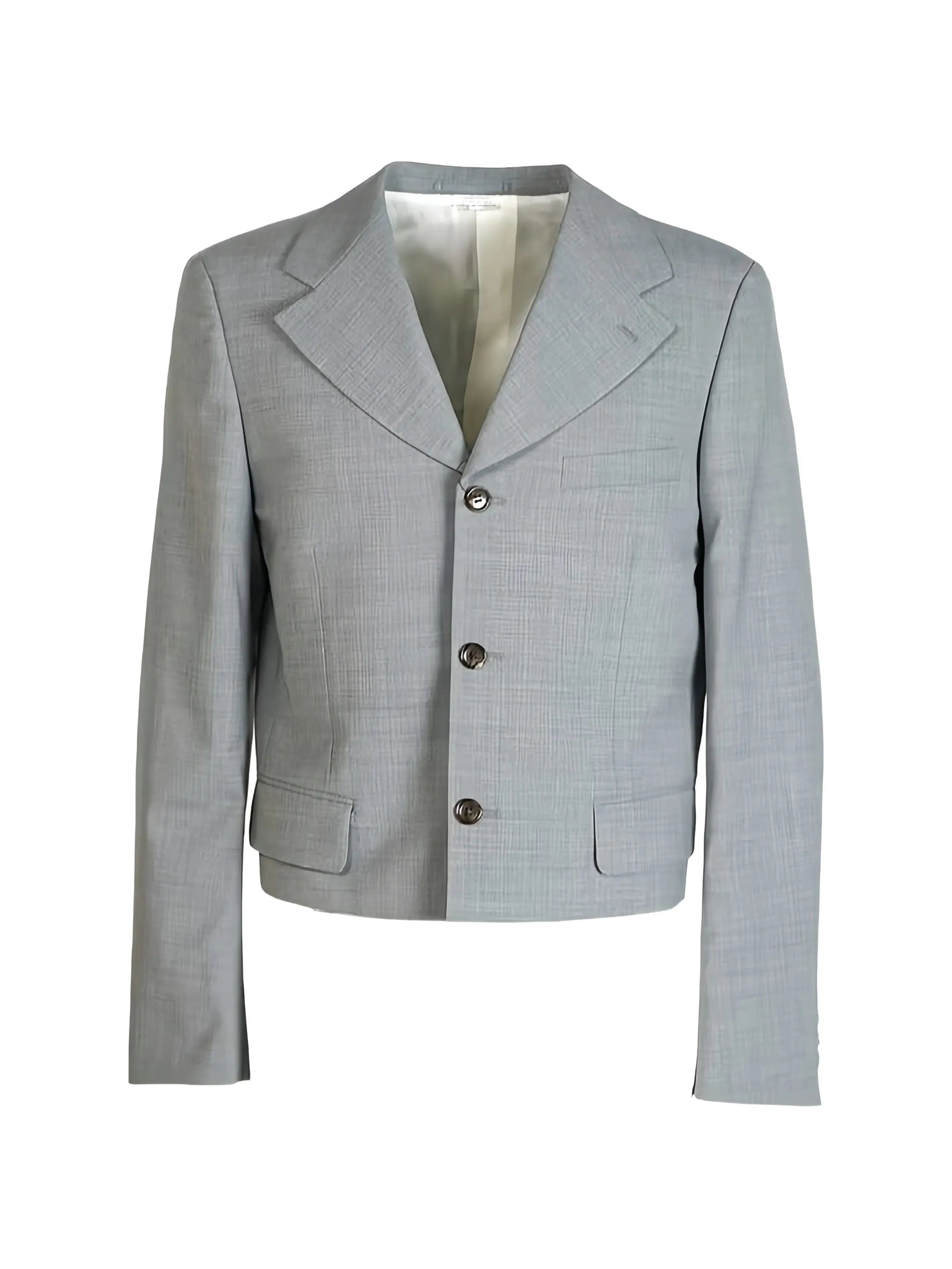 Comme des Garçons Homme Plus mélange - effect single - breasted blazer