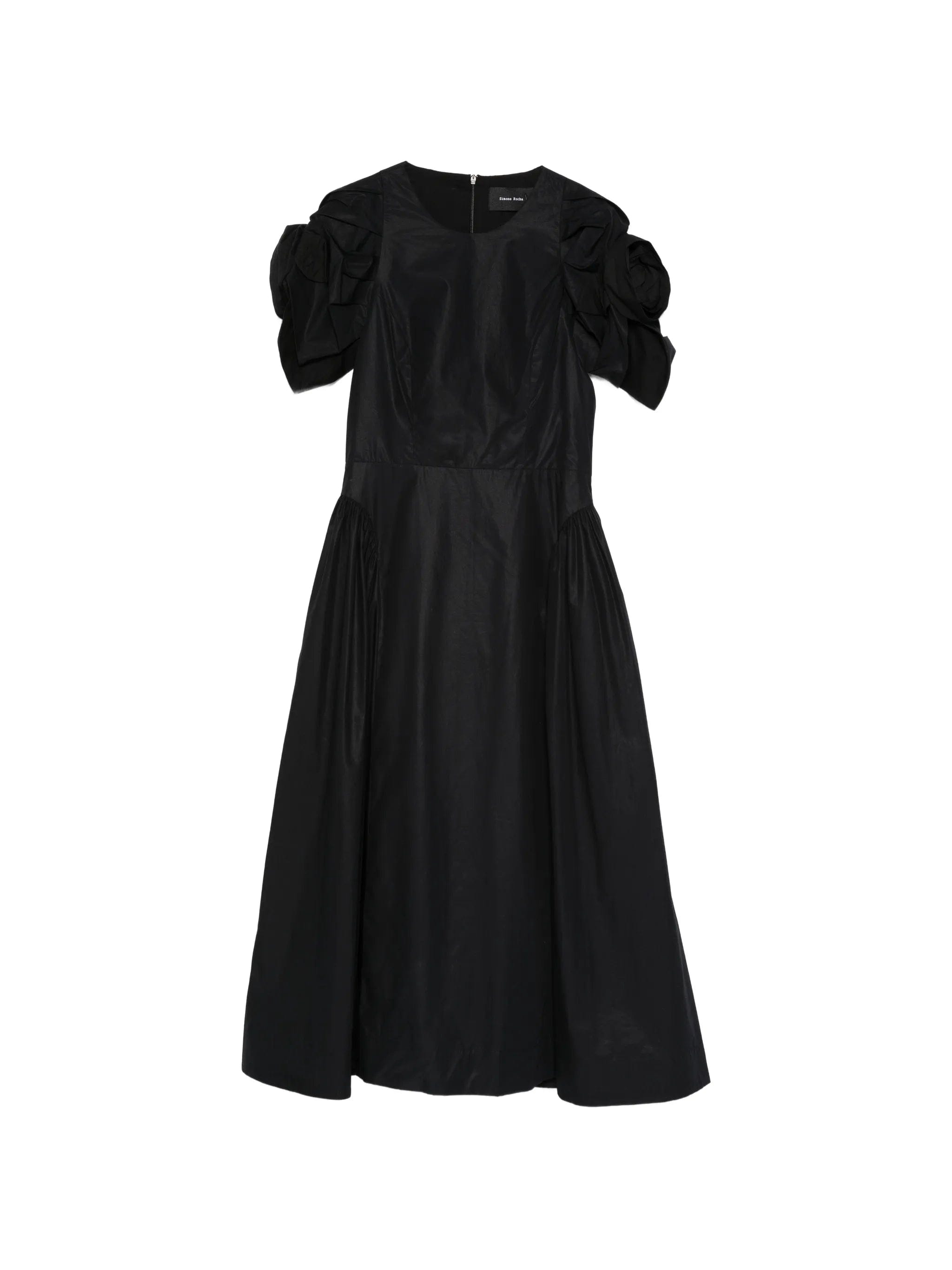 Simone Rocha rose puff - sleeve midi dress