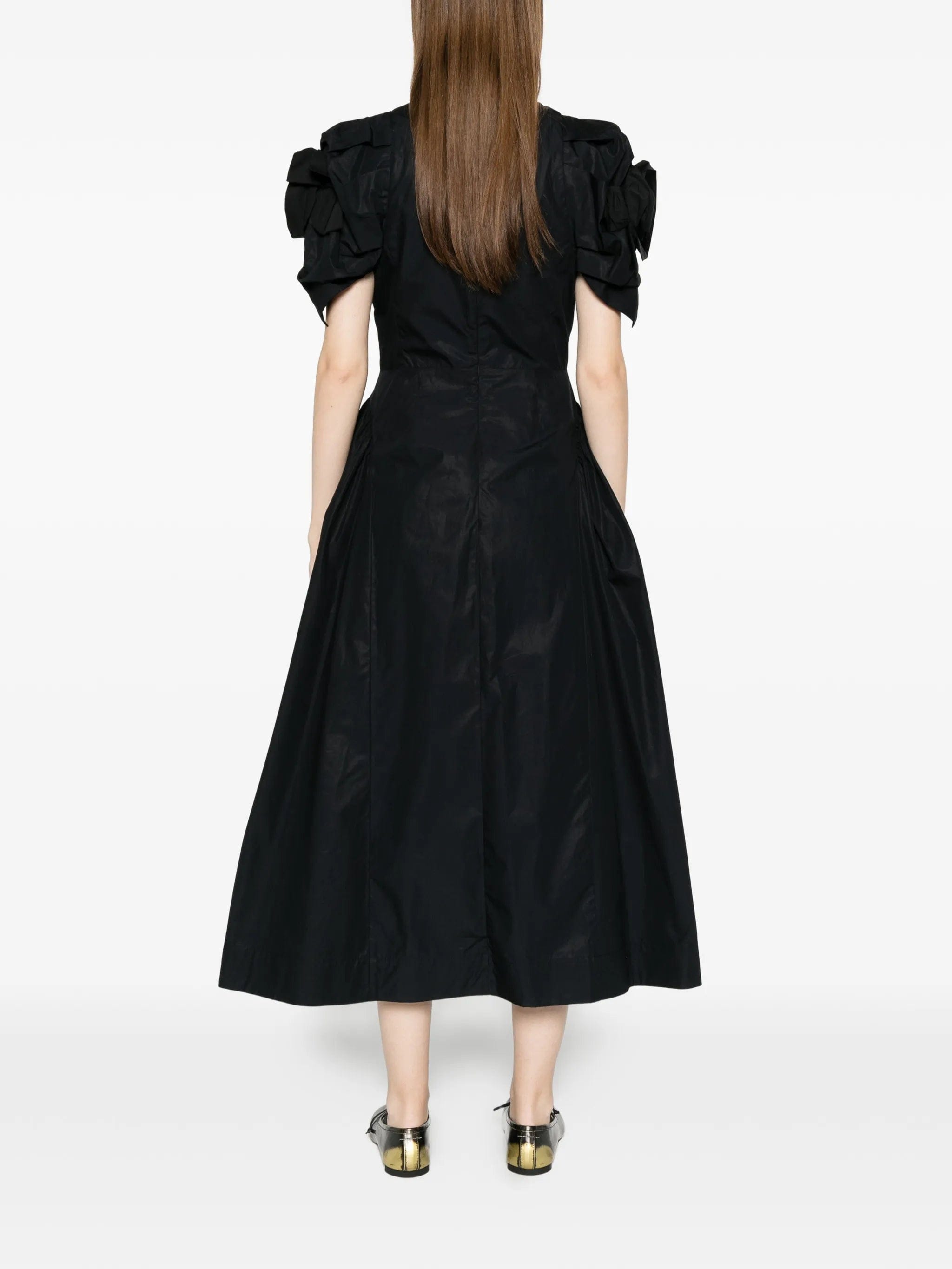 Simone Rocha rose puff - sleeve midi dress