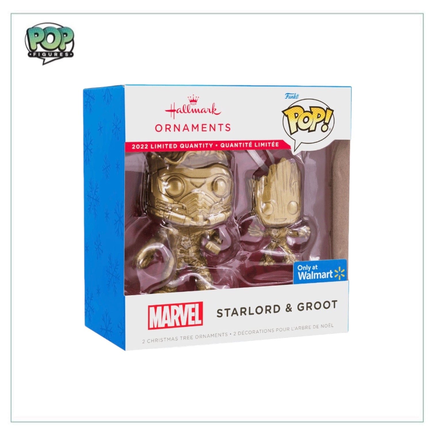 Marvel Starlord & Groot (Gold Chase) Funko x Hallmark Christmas Ornaments - Marvel - Walmart Exclusive