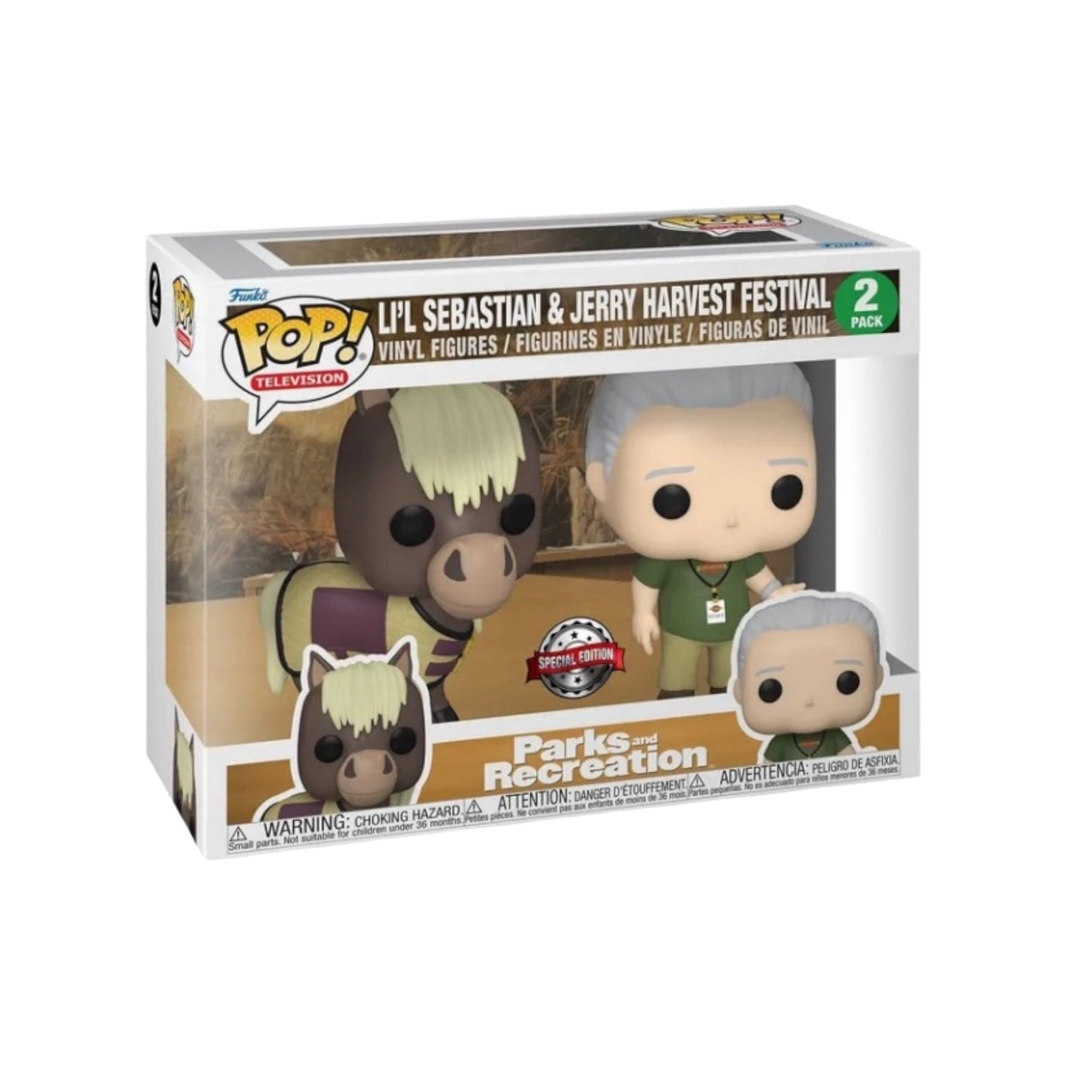 EDITION Li'L Sebastian & Jerry Harvest Festival Funko 2 Pack Pop! - Parks and Recreations - Special Edition