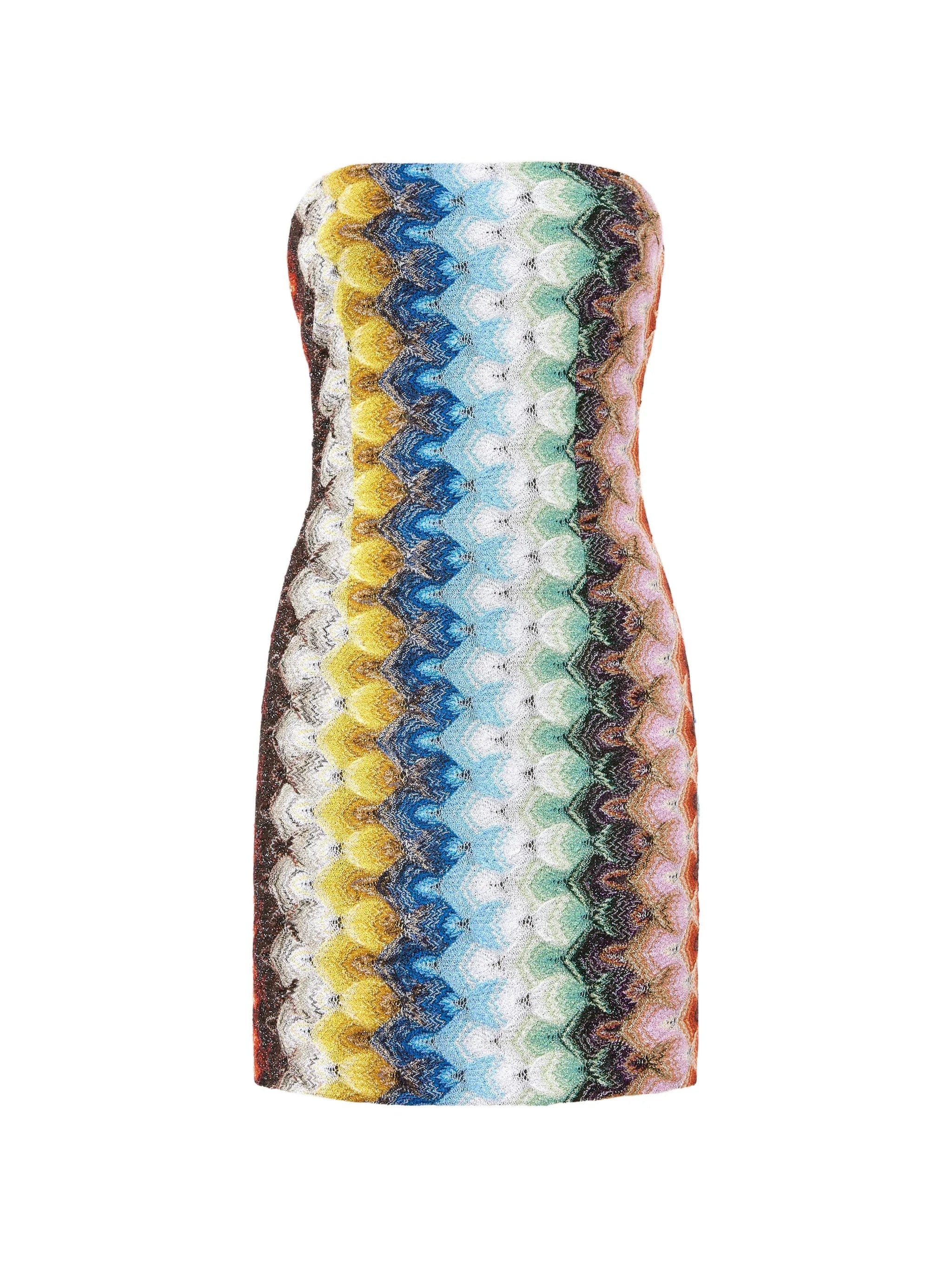 Missoni zig - zag strapless mini dress