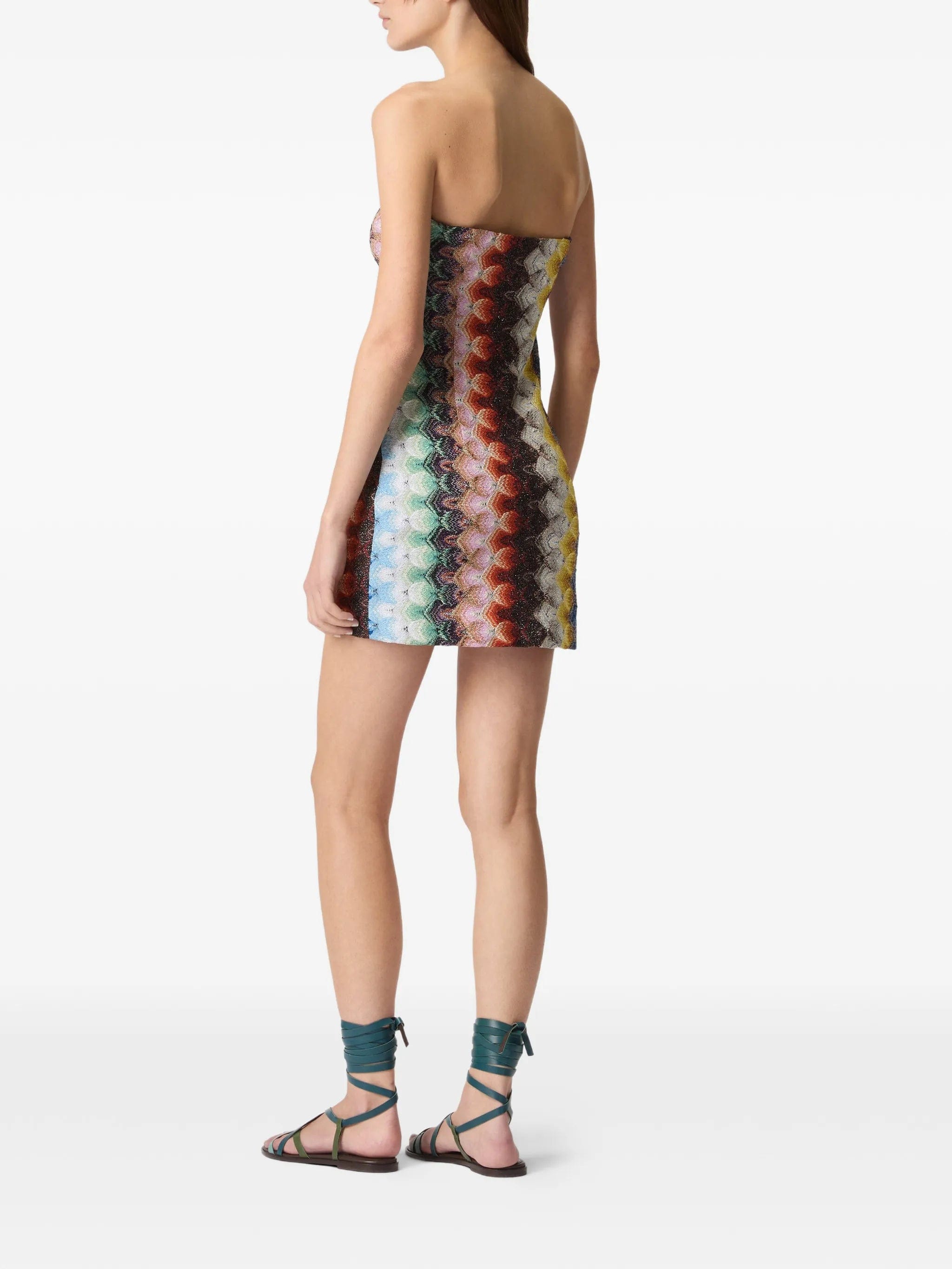 Missoni zig - zag strapless mini dress
