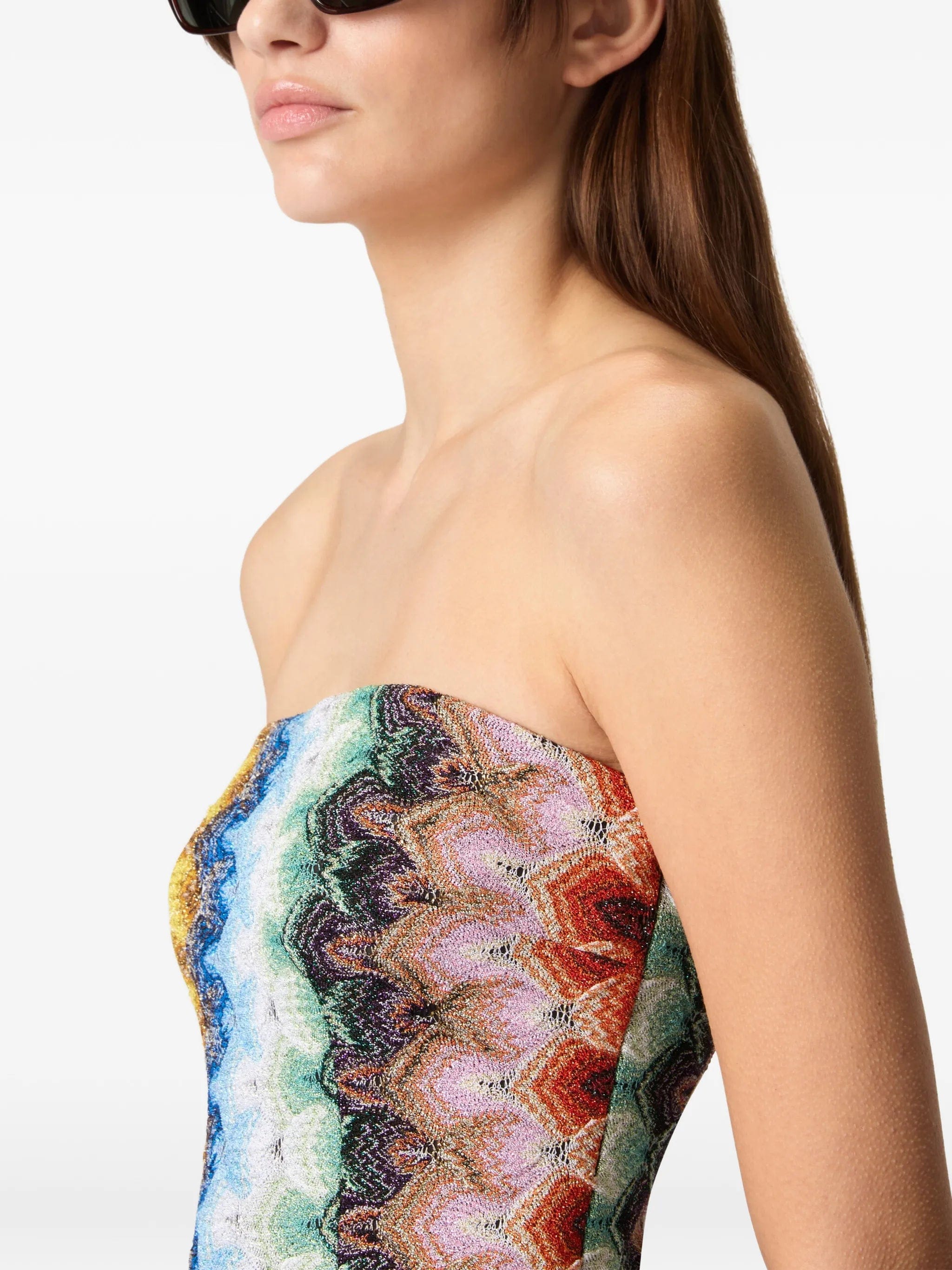 Missoni zig - zag strapless mini dress
