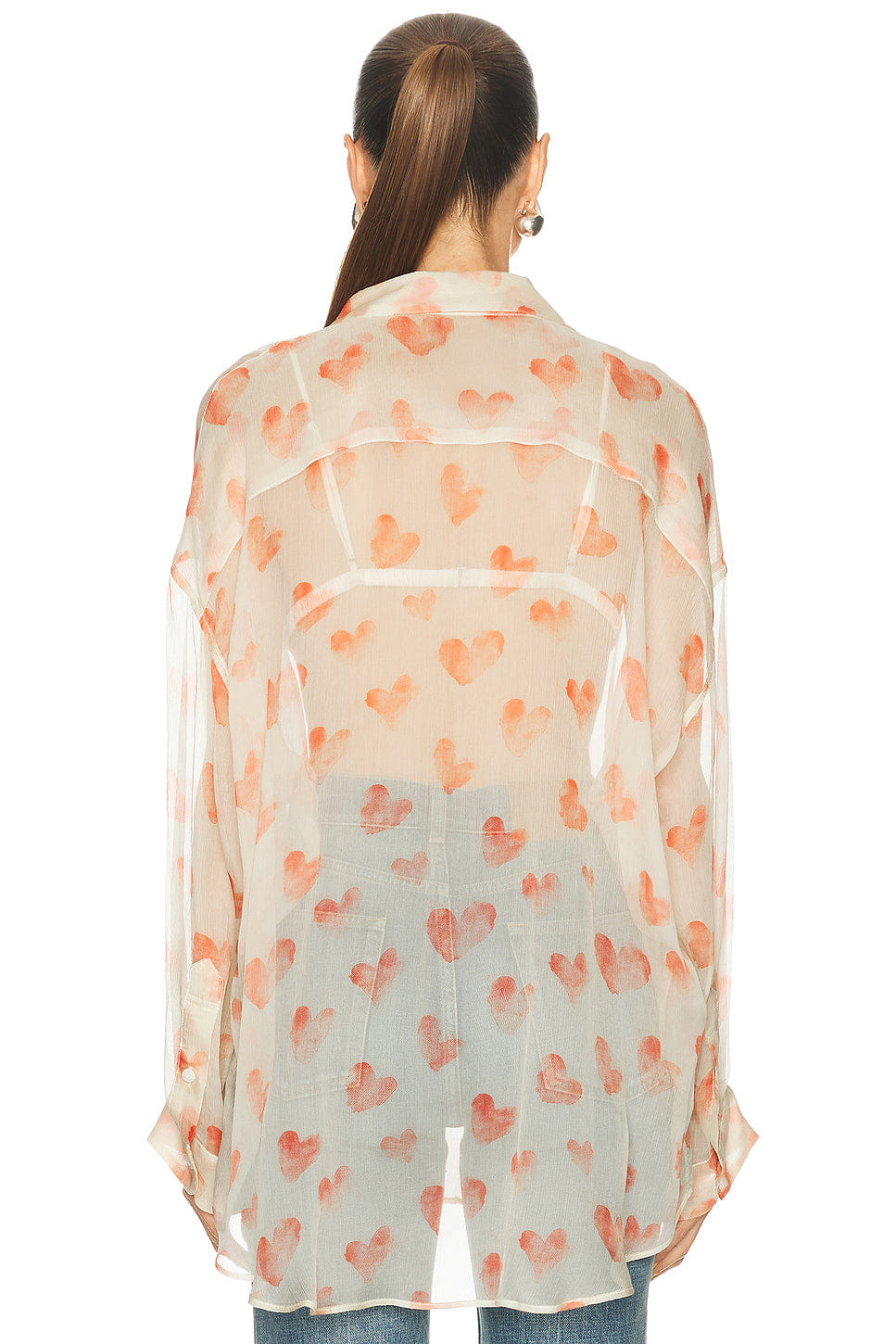 R13 Pintuck Drop Neck Shirt