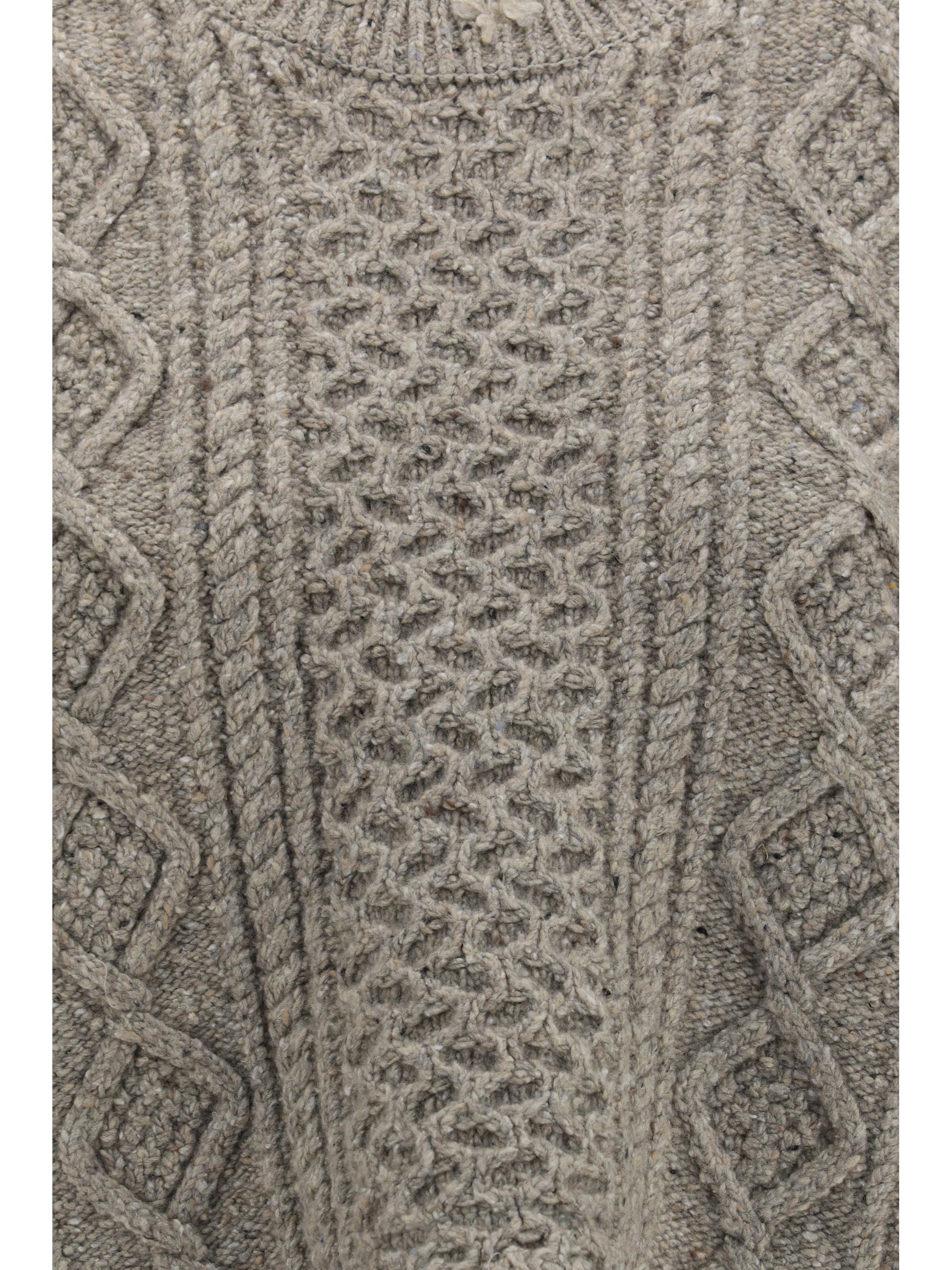 R13 Cable - Knit Distressed Wool Vest — Gray
