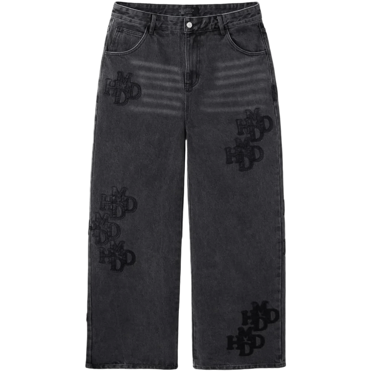 Happy Memories Don't Die HMDD Double Black Patch Jeans