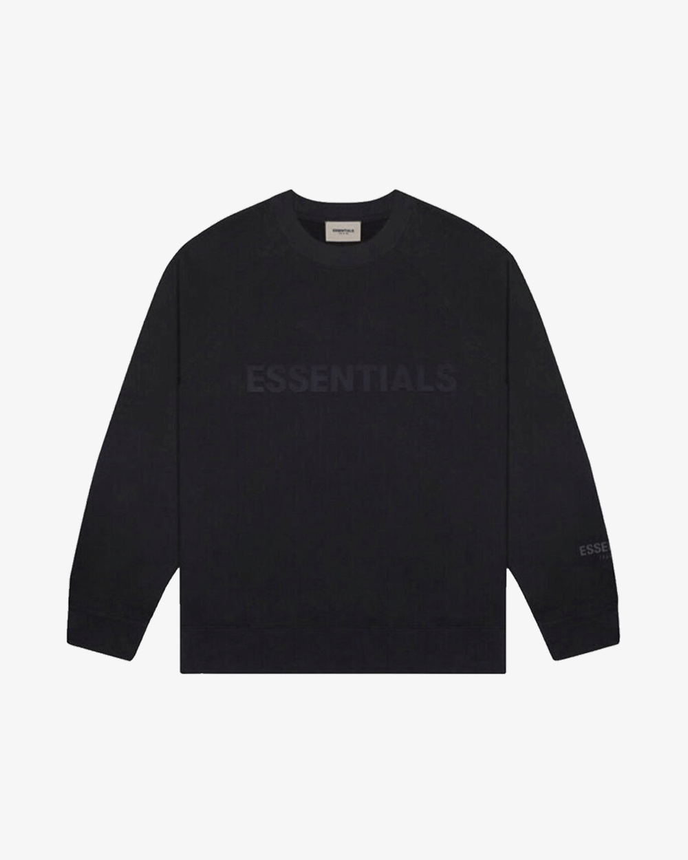 FOG ESSENTIALS SS20 SILICON APPLIQUE LOGO BLACK CREWNECK