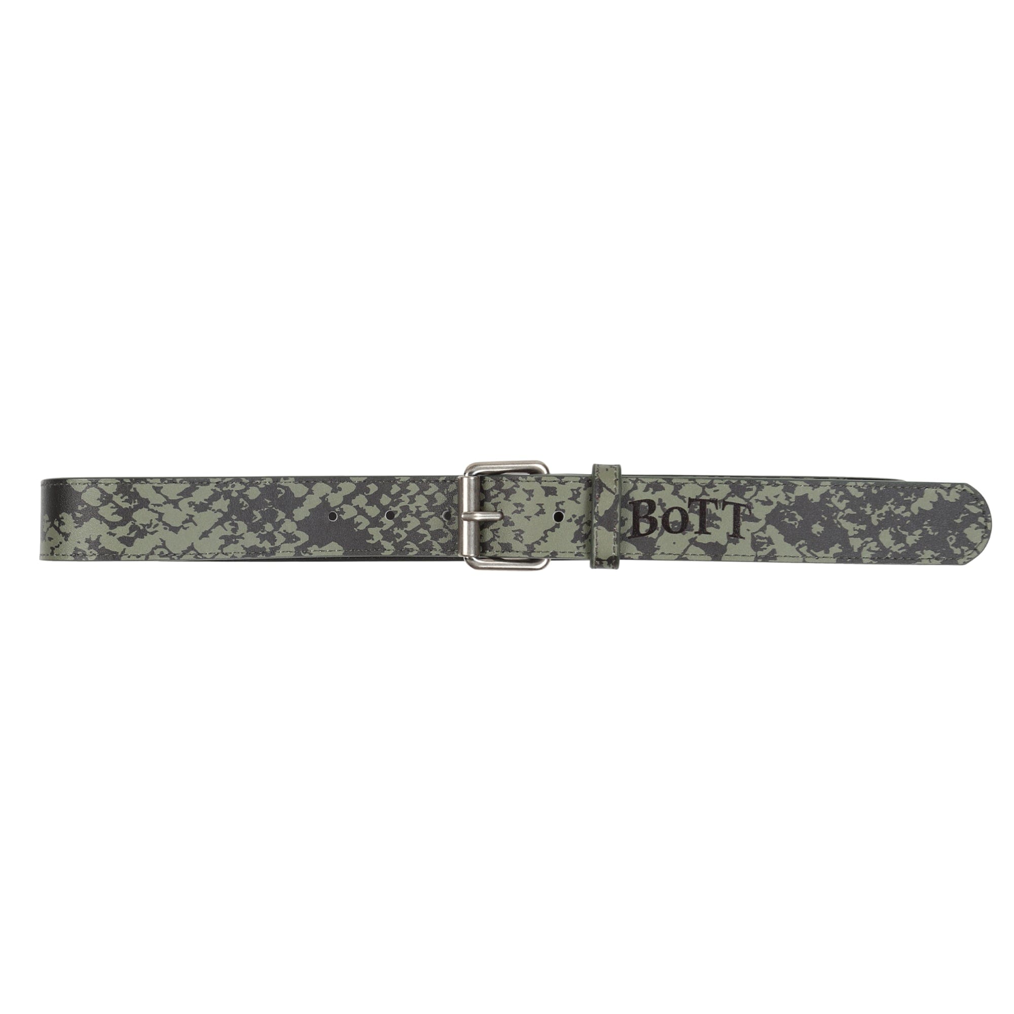Bott Python Printed Leather Belt - Olive