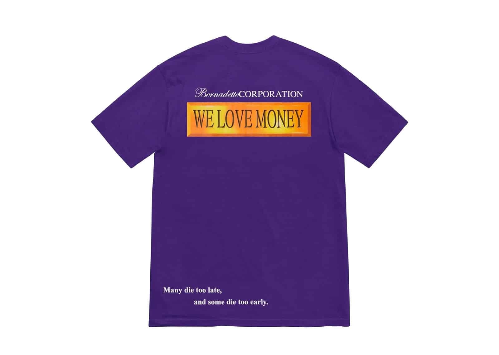 Supreme Clothing & Accessories Supreme Bernadette Corporation Money T-Shirt Purple