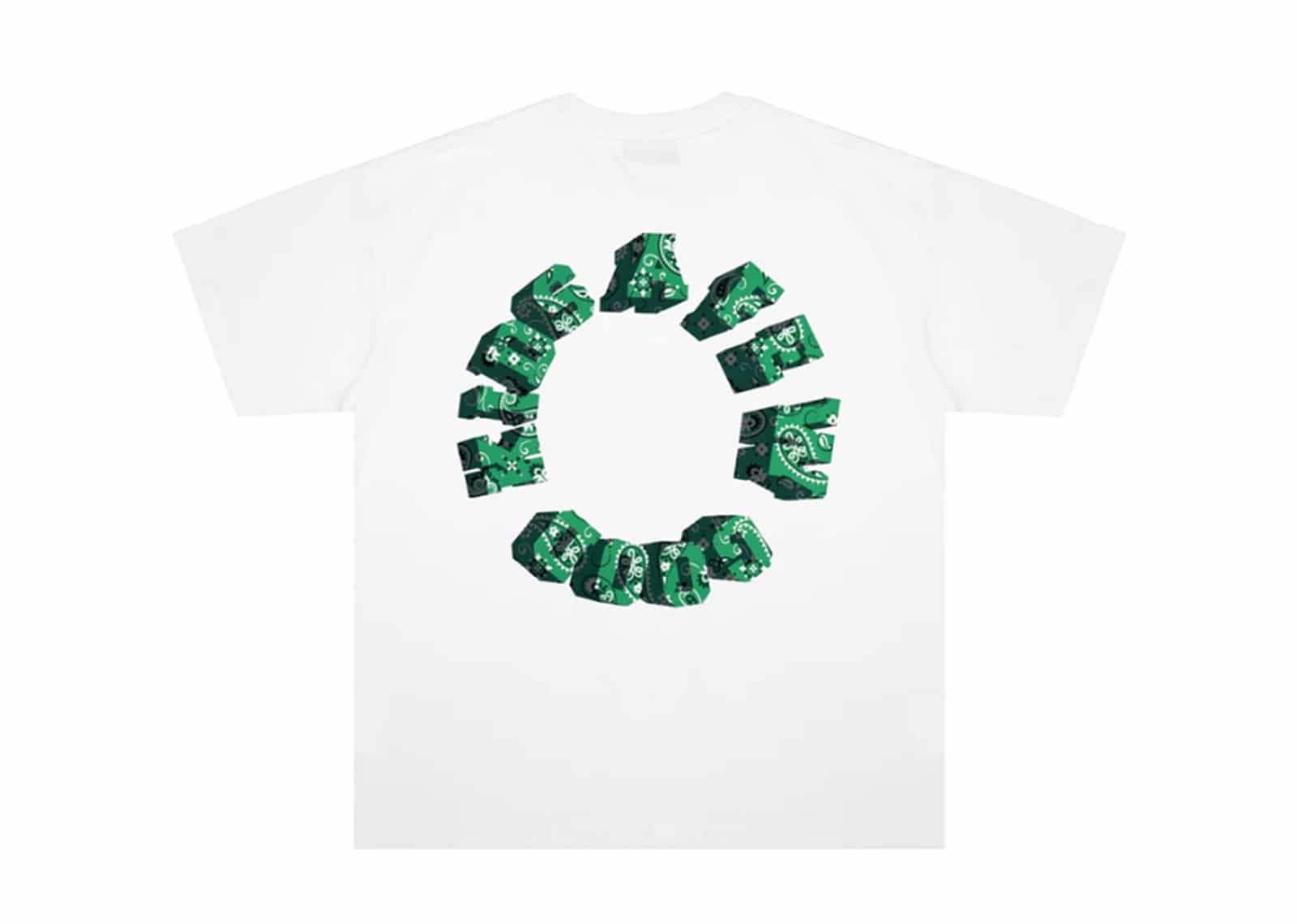A Few Good Kids Green Paisley Logo T-Shirt White